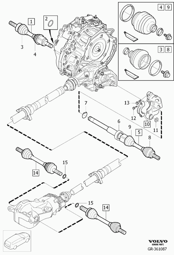 Volvo 36011294 - Приводний вал autozip.com.ua