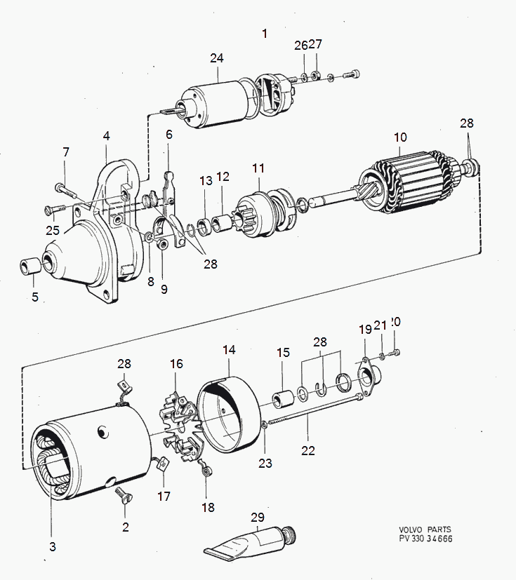 Volvo 1367374 - Провідна шестерня, стартер autozip.com.ua