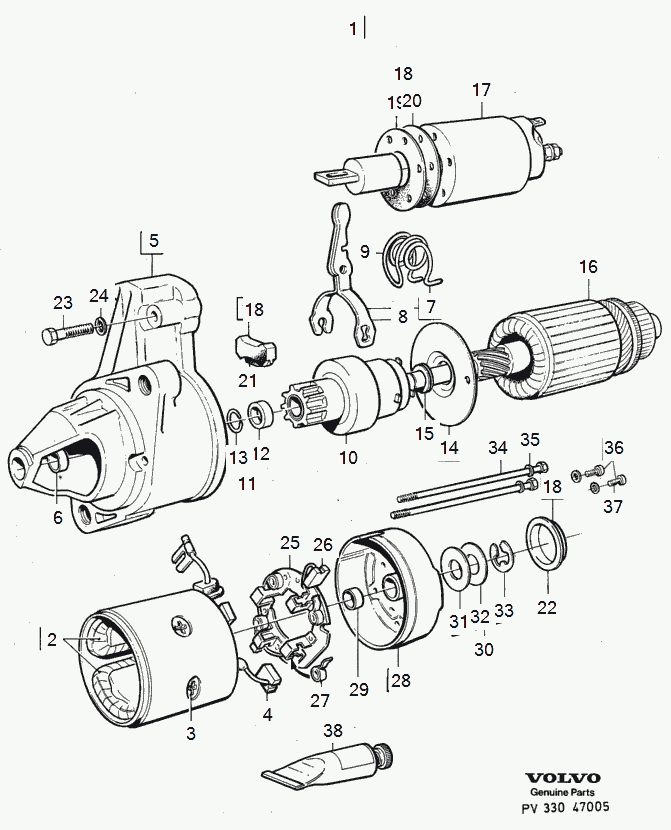 Volvo 1357373 - Стартер autozip.com.ua