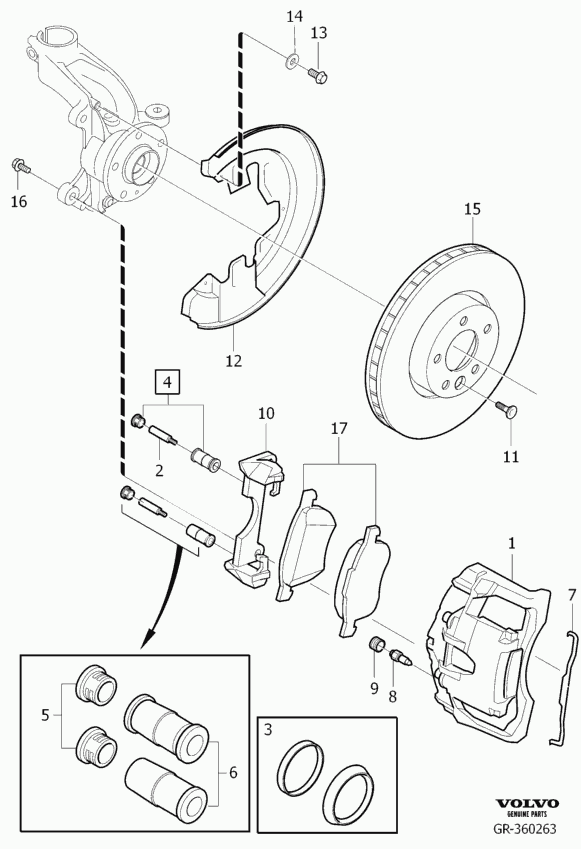 Volvo 8603757 - Комплект направляючої гільзи autozip.com.ua