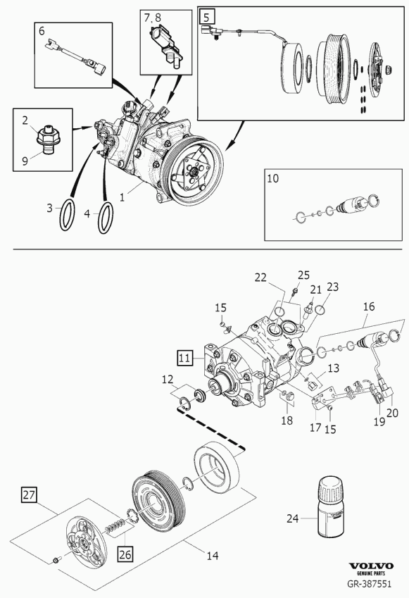 VOLVO ASIA 36001462 - Компресор, кондиціонер autozip.com.ua