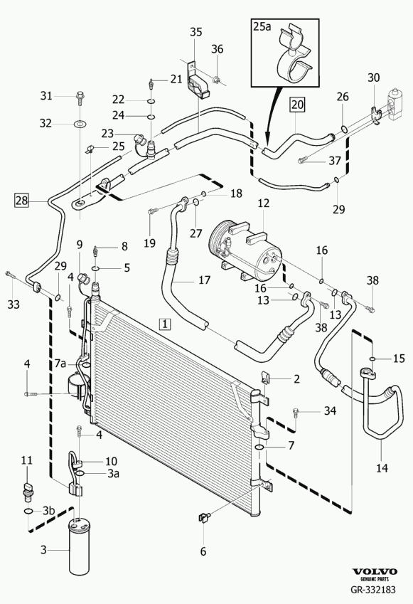 Volvo 3545628 - Ремонтний комплект, кондиціонер autozip.com.ua