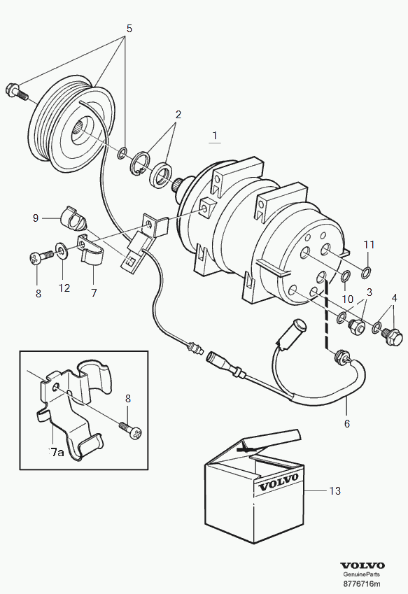 Volvo 8601632 - Компресор, кондиціонер autozip.com.ua