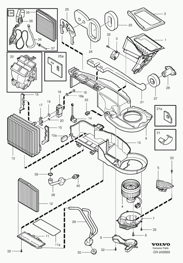 Volvo 9 171 713 - Випарник, кондиціонер autozip.com.ua