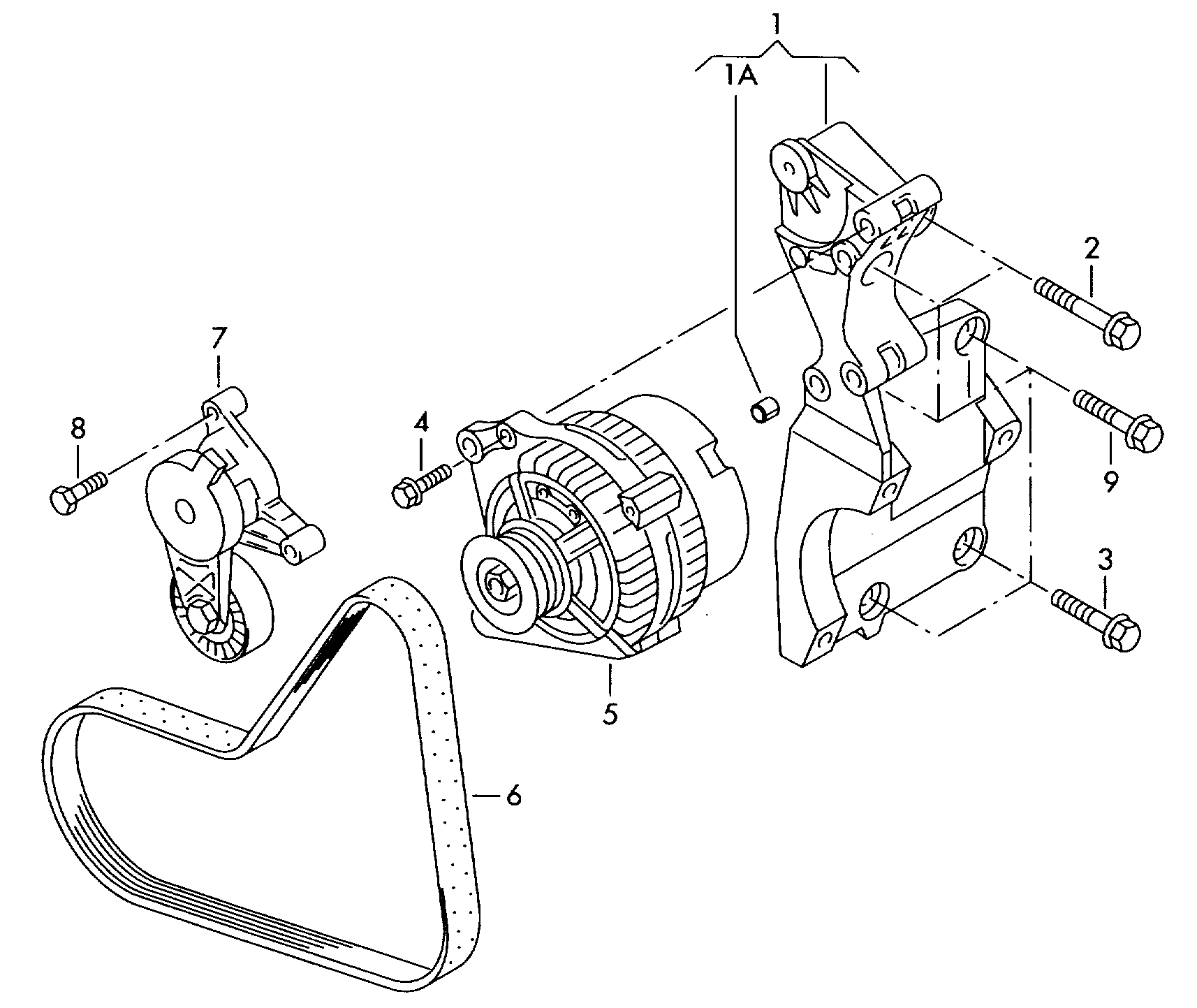 Seat 03G 903 315 C - Натягувач ременя, клинові зуб. autozip.com.ua