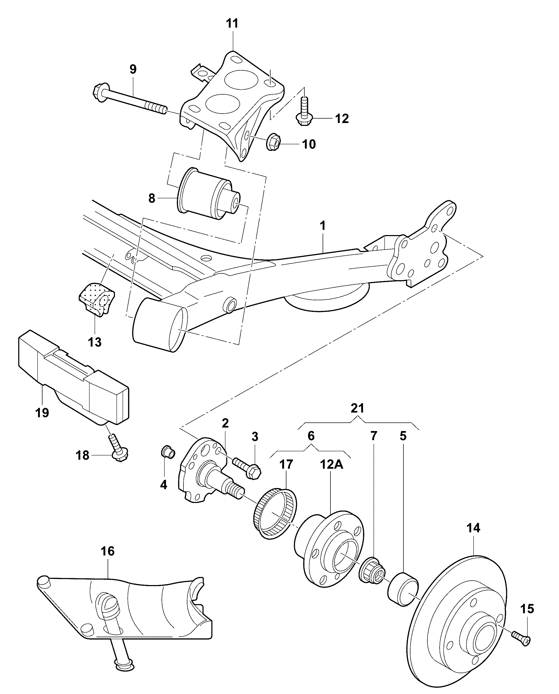 VW 1J0 511 423 - Втулка, стабілізатор autozip.com.ua