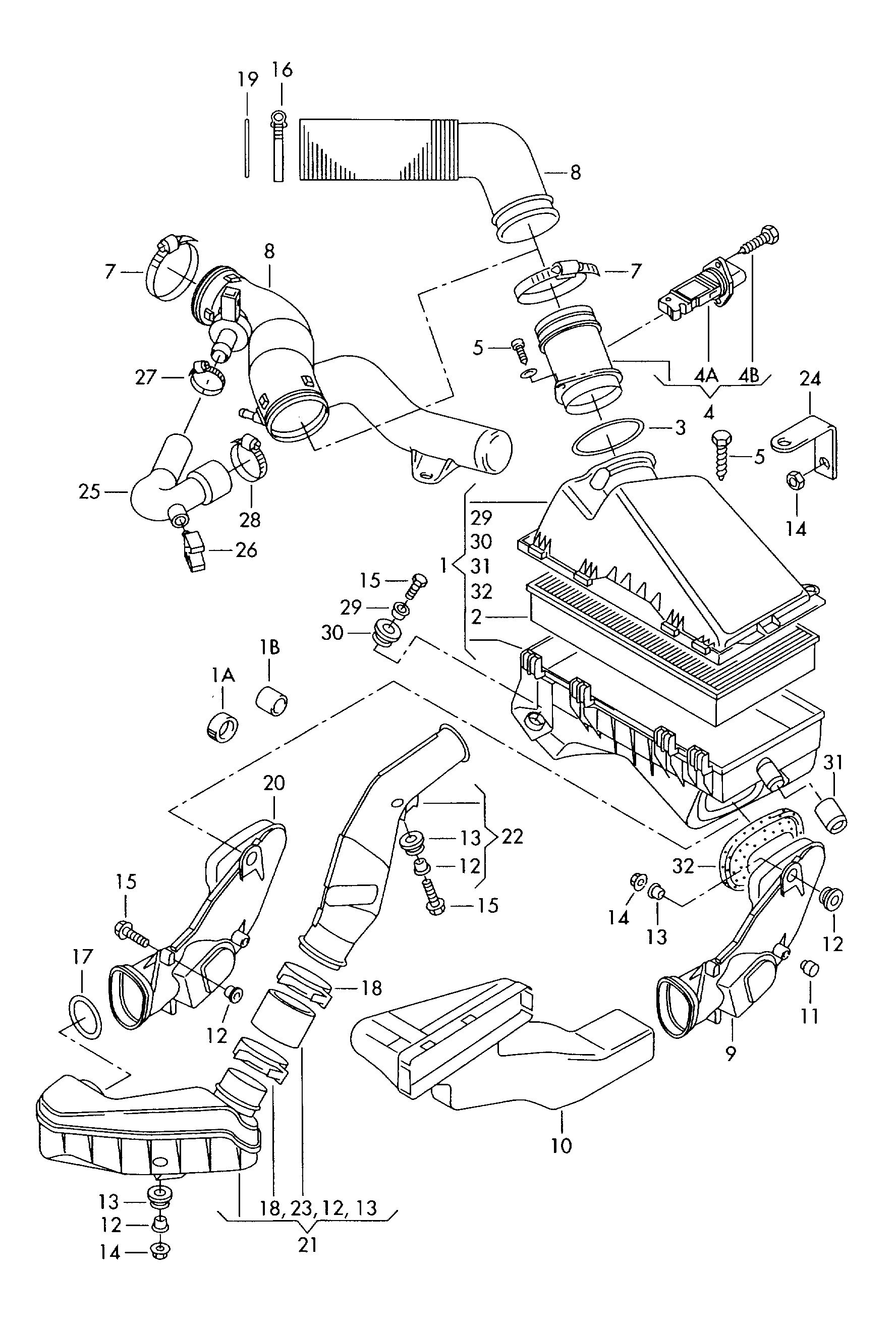 Seat 1J0129620A - Повітряний фільтр autozip.com.ua