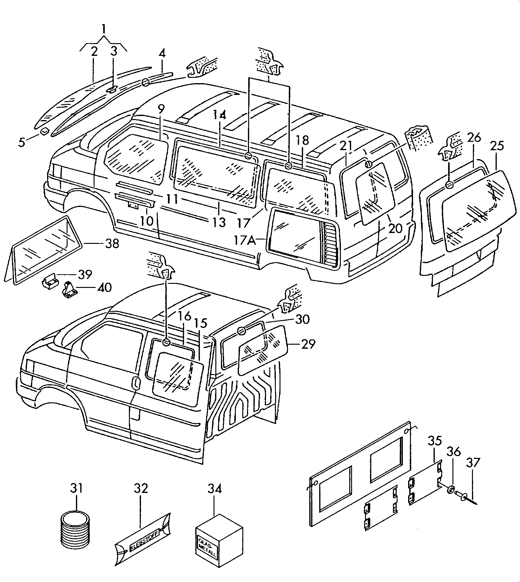 VAG 729845315 - Бокове вікно autozip.com.ua