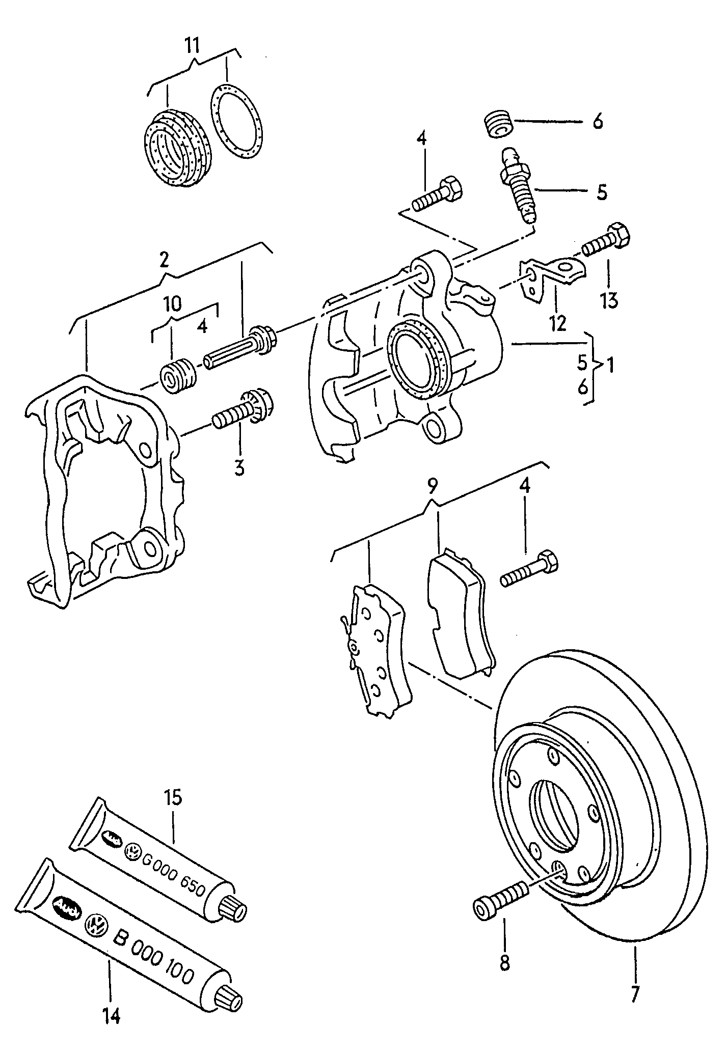 Seat 701698151J - Гальмівні колодки, дискові гальма autozip.com.ua