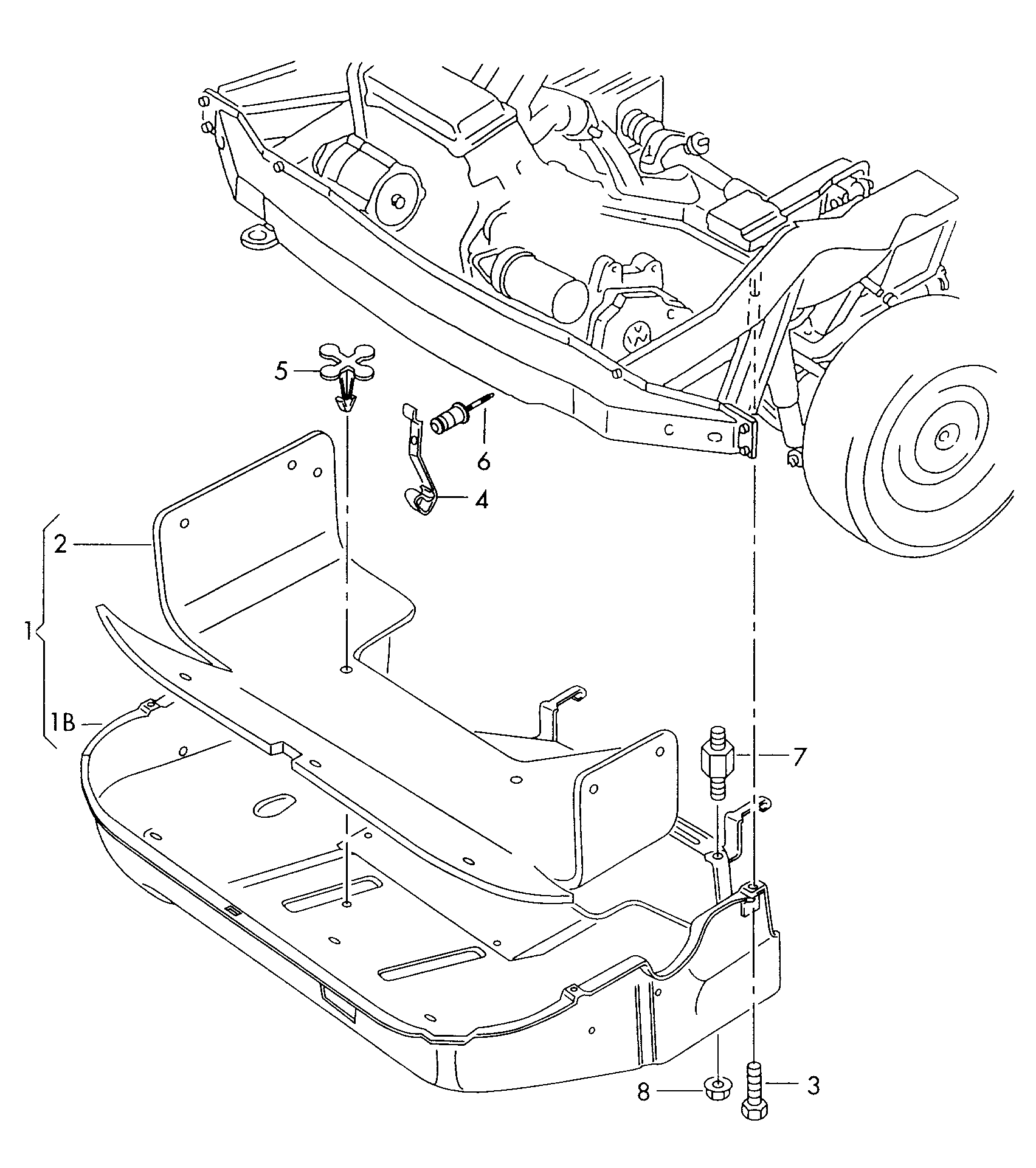 VW 7D0 805 696E - Кожух двигуна autozip.com.ua