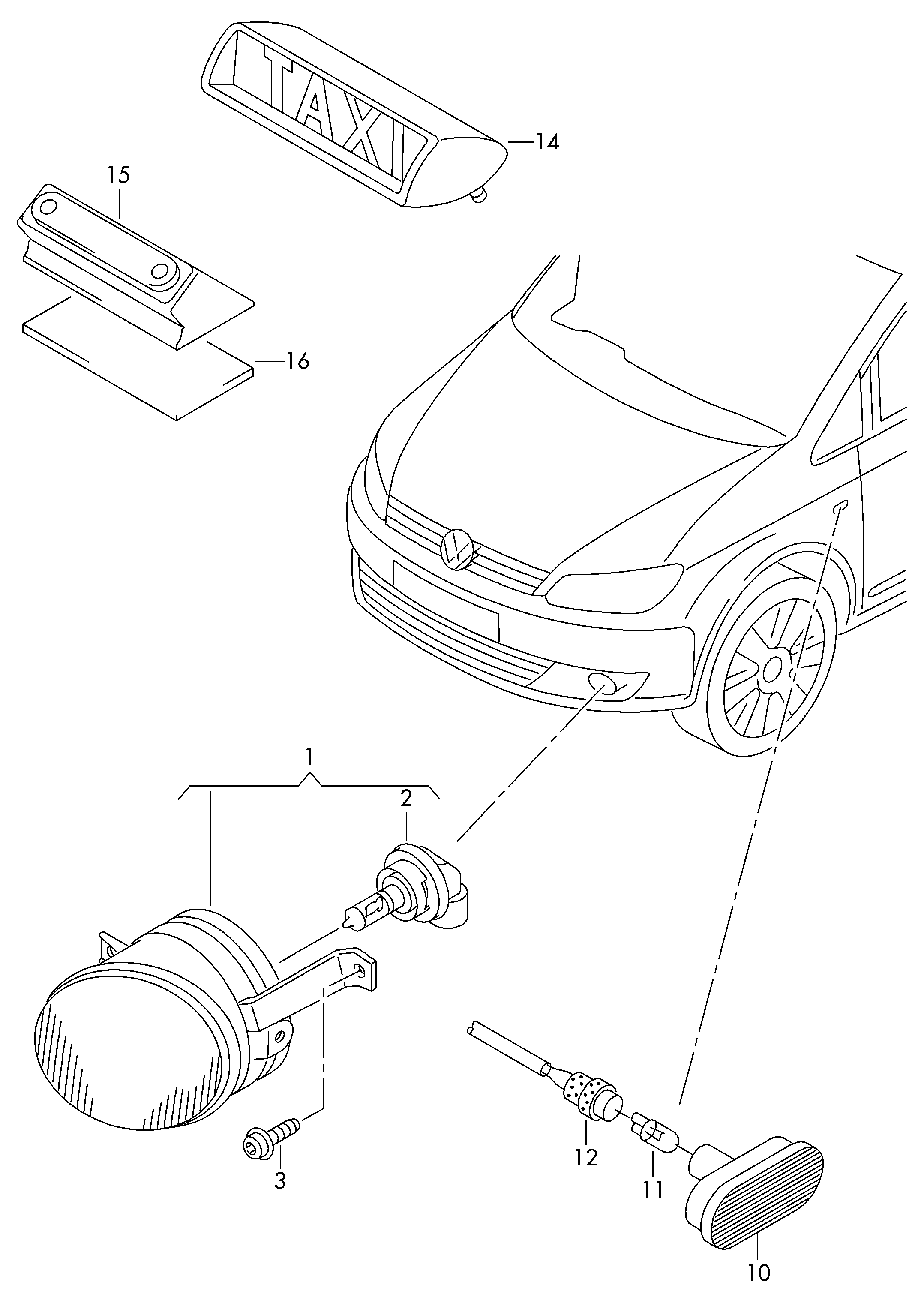 VW/SEAT 2K0949117B - Бічний ліхтар, покажчик повороту autozip.com.ua