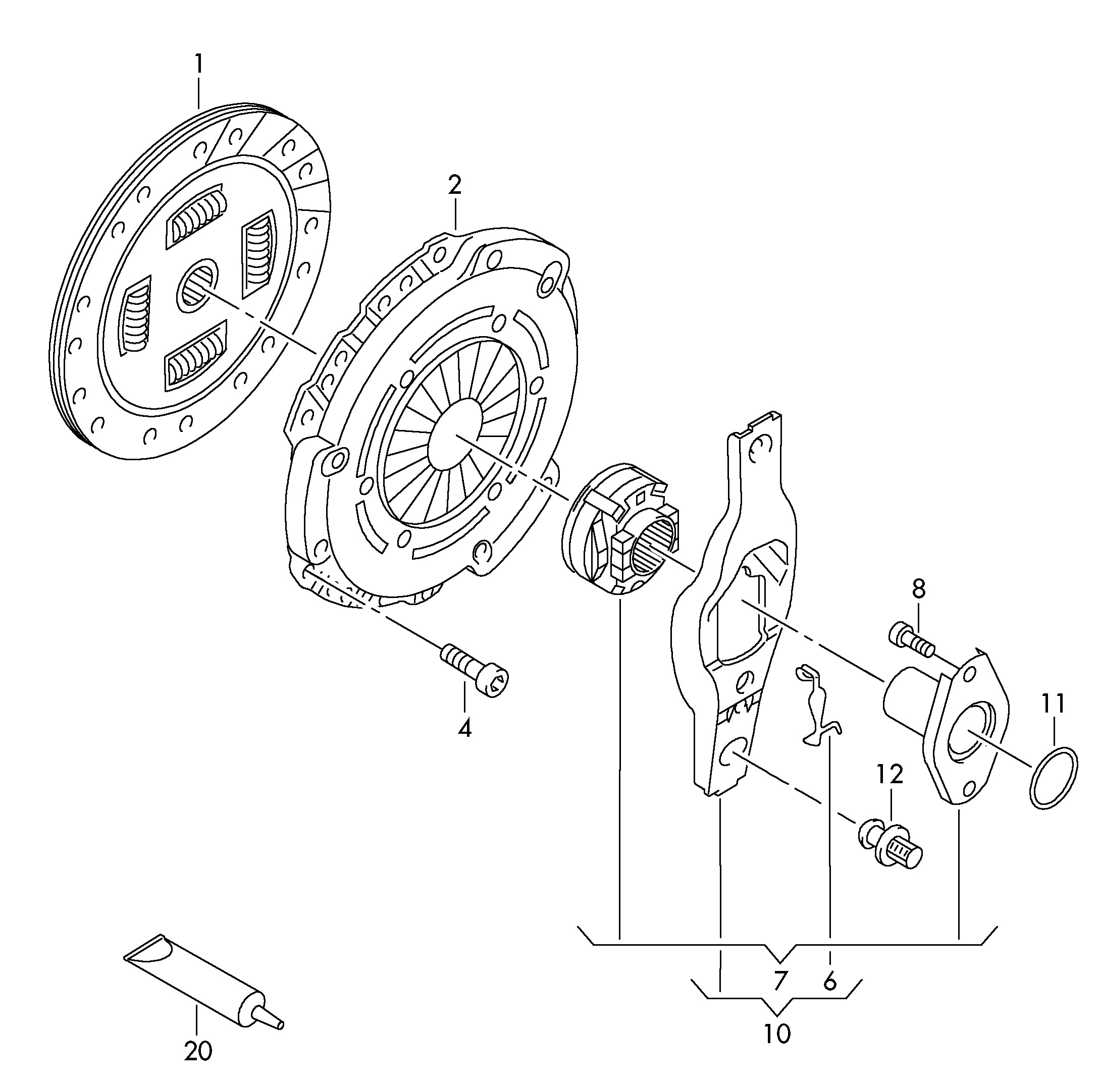 Seat 04E 198 141 X - Комплект зчеплення autozip.com.ua