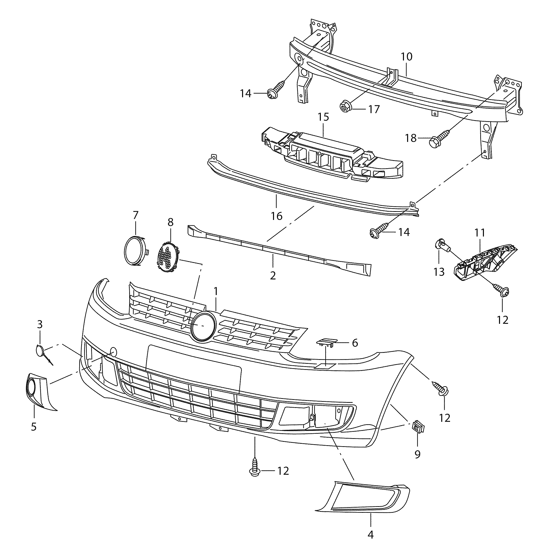 VAG 2K5853665 - Решітка вентилятора, буфер autozip.com.ua