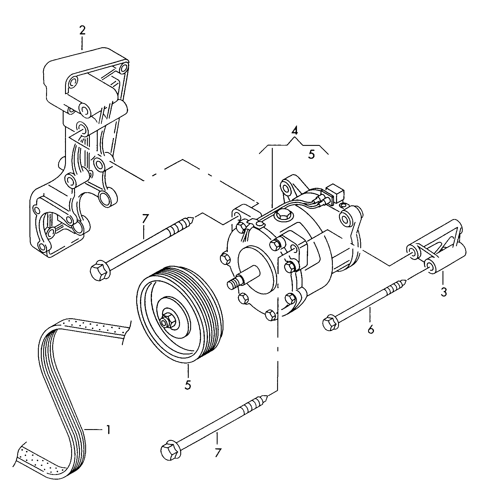 VW 7D0820805E - Компресор, кондиціонер autozip.com.ua