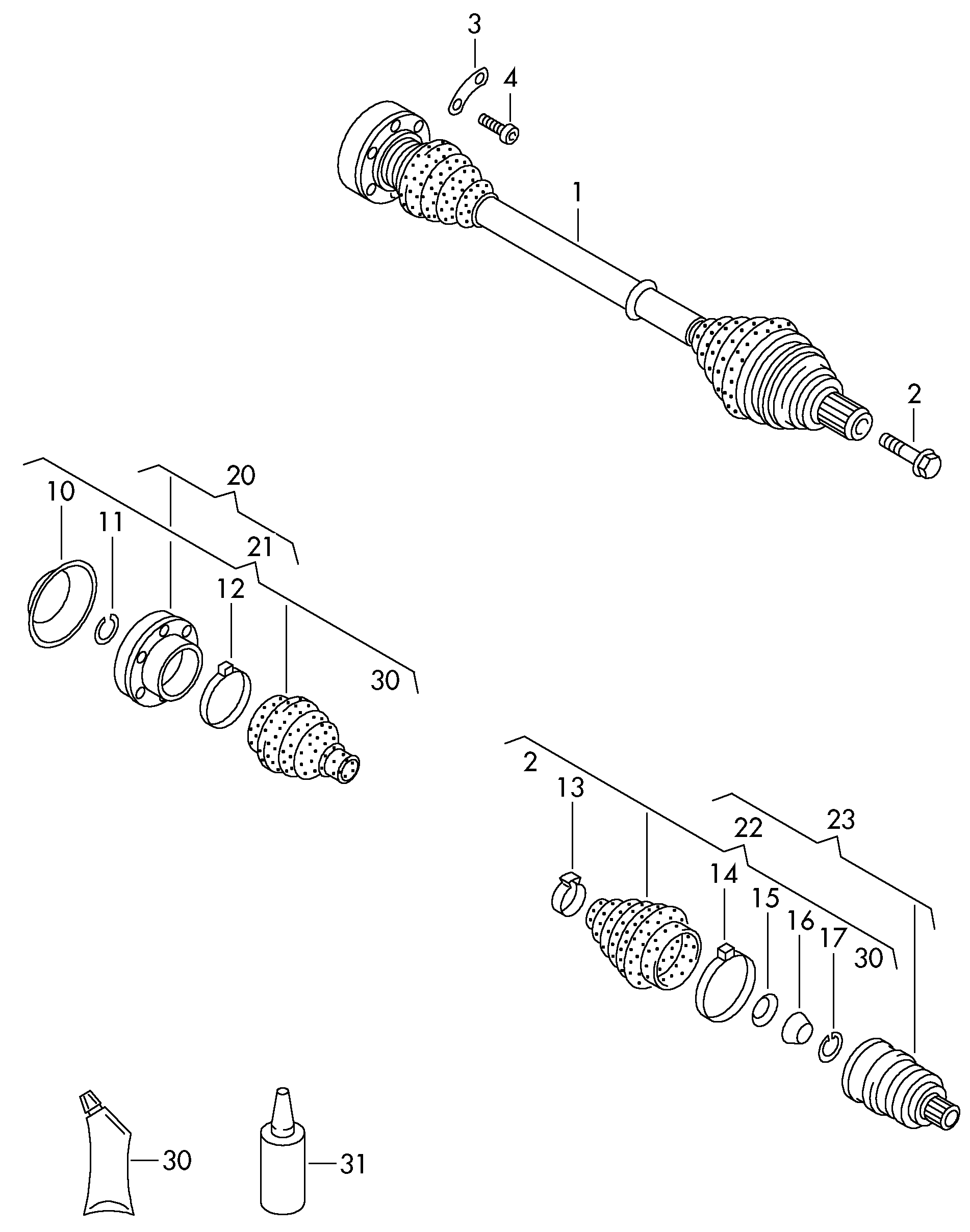 VAG 7D0498201 - Пильник, приводний вал autozip.com.ua