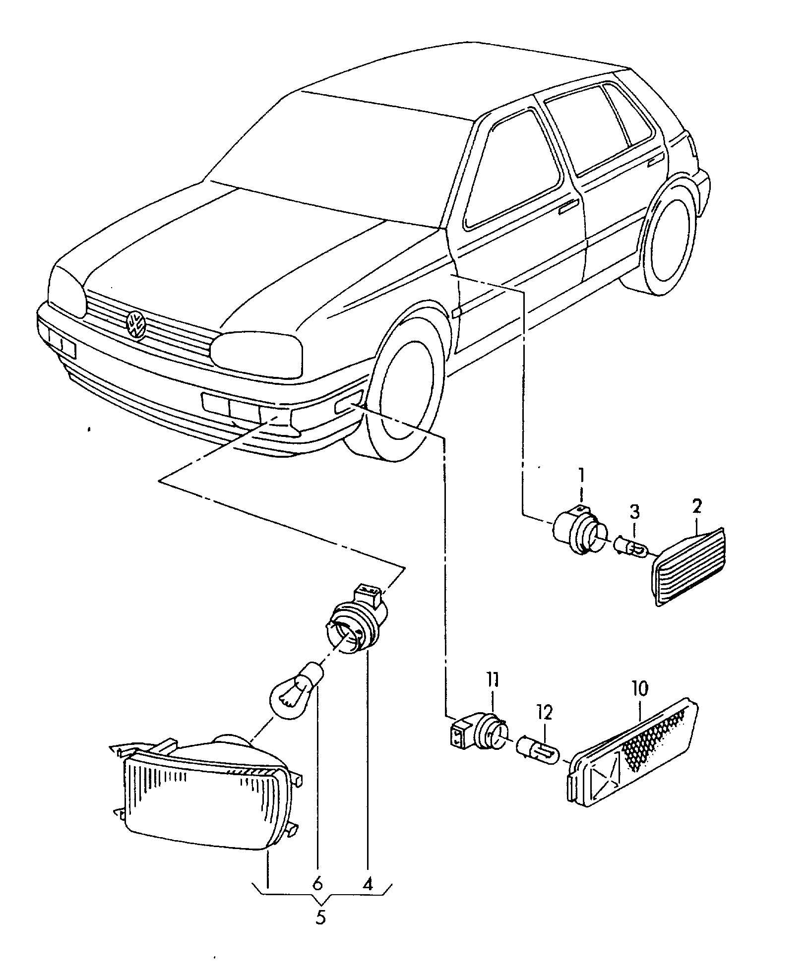 VAG 1H0953049 - Бічний ліхтар, покажчик повороту autozip.com.ua