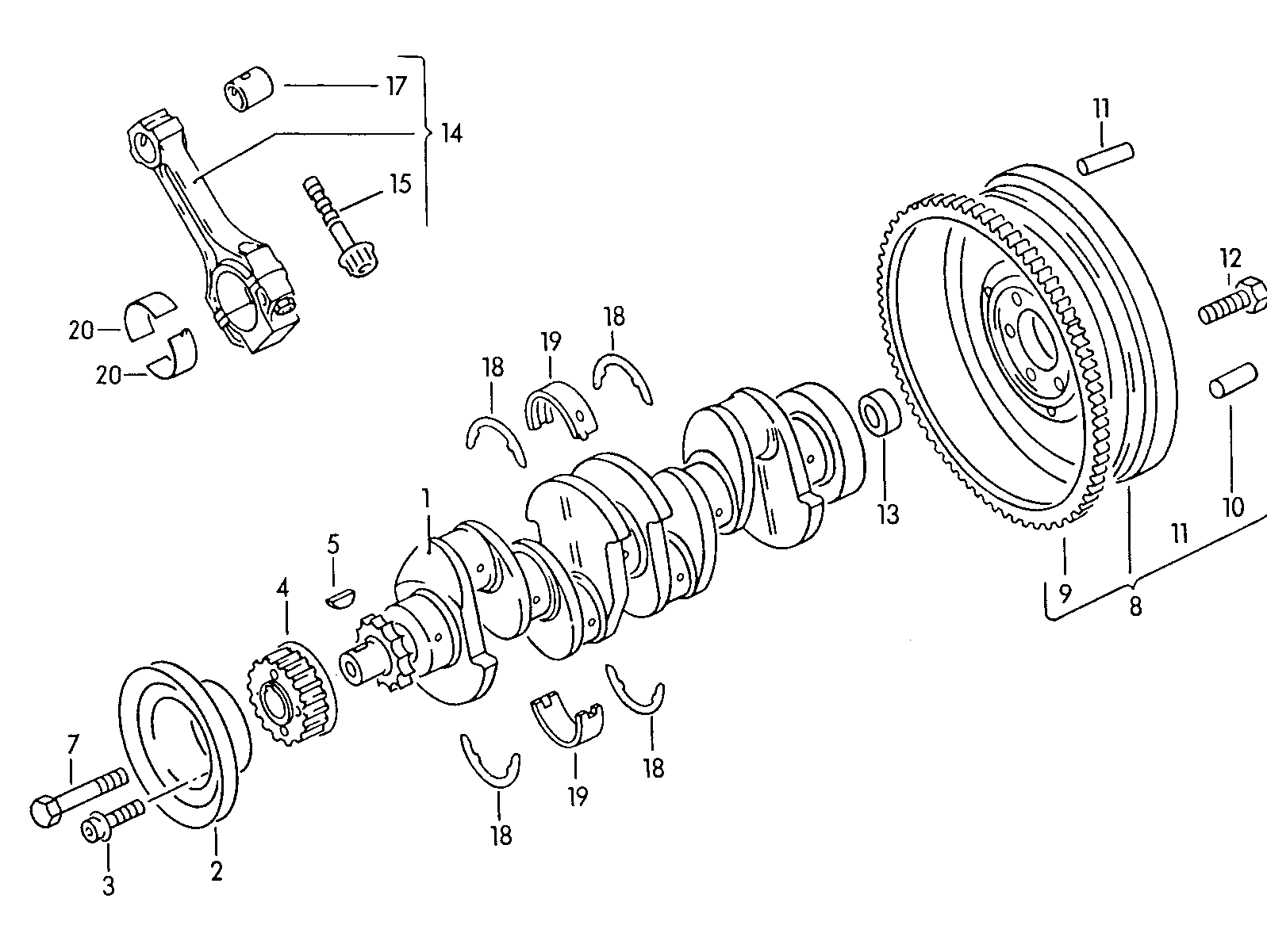 Skoda 030 105 263 C - Шестерня, колінчастий вал autozip.com.ua