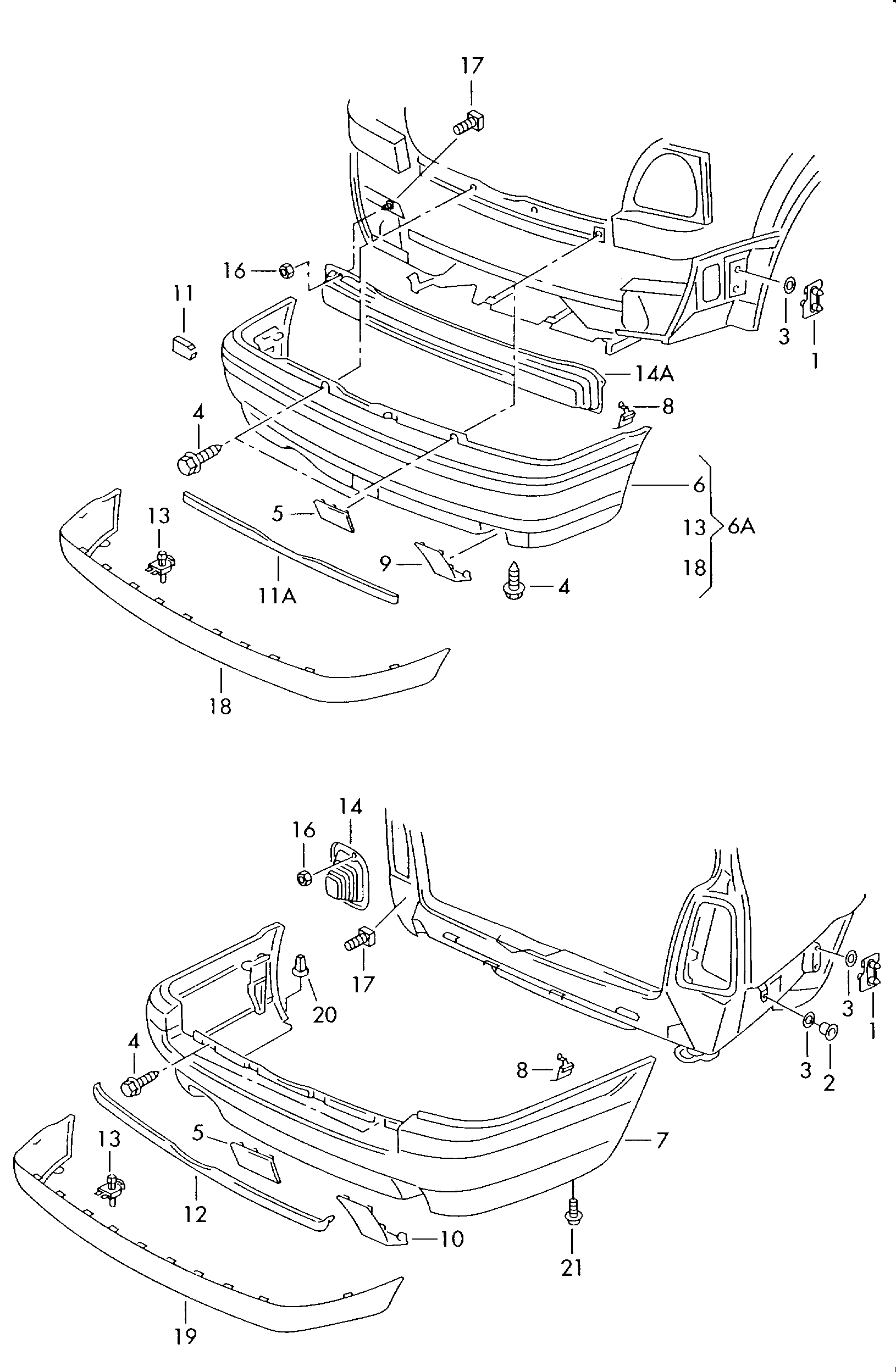 VAG 1H6807417 - Буфер, бампер autozip.com.ua