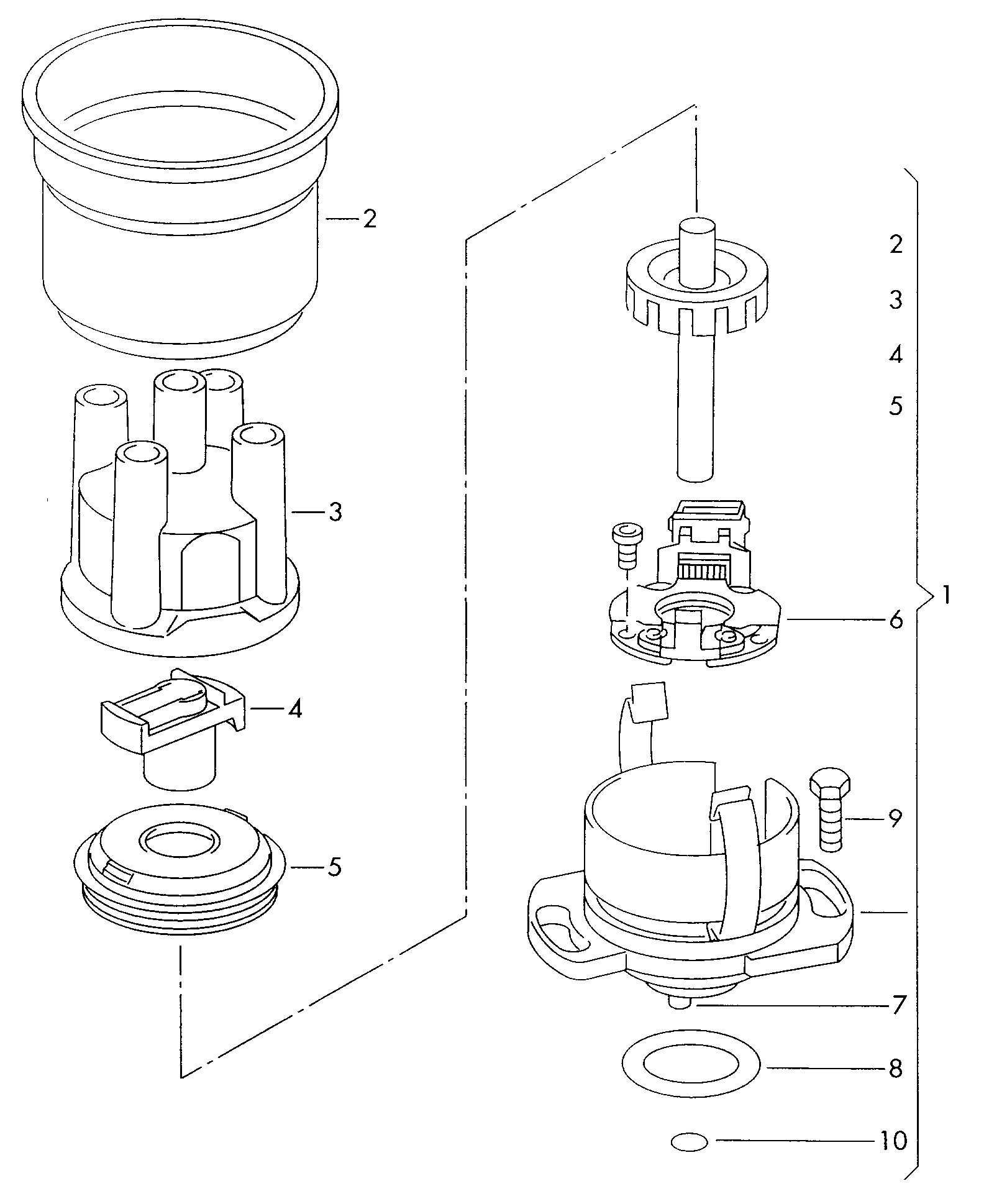 VW 030 905 237 GX - Розподільник запалювання autozip.com.ua