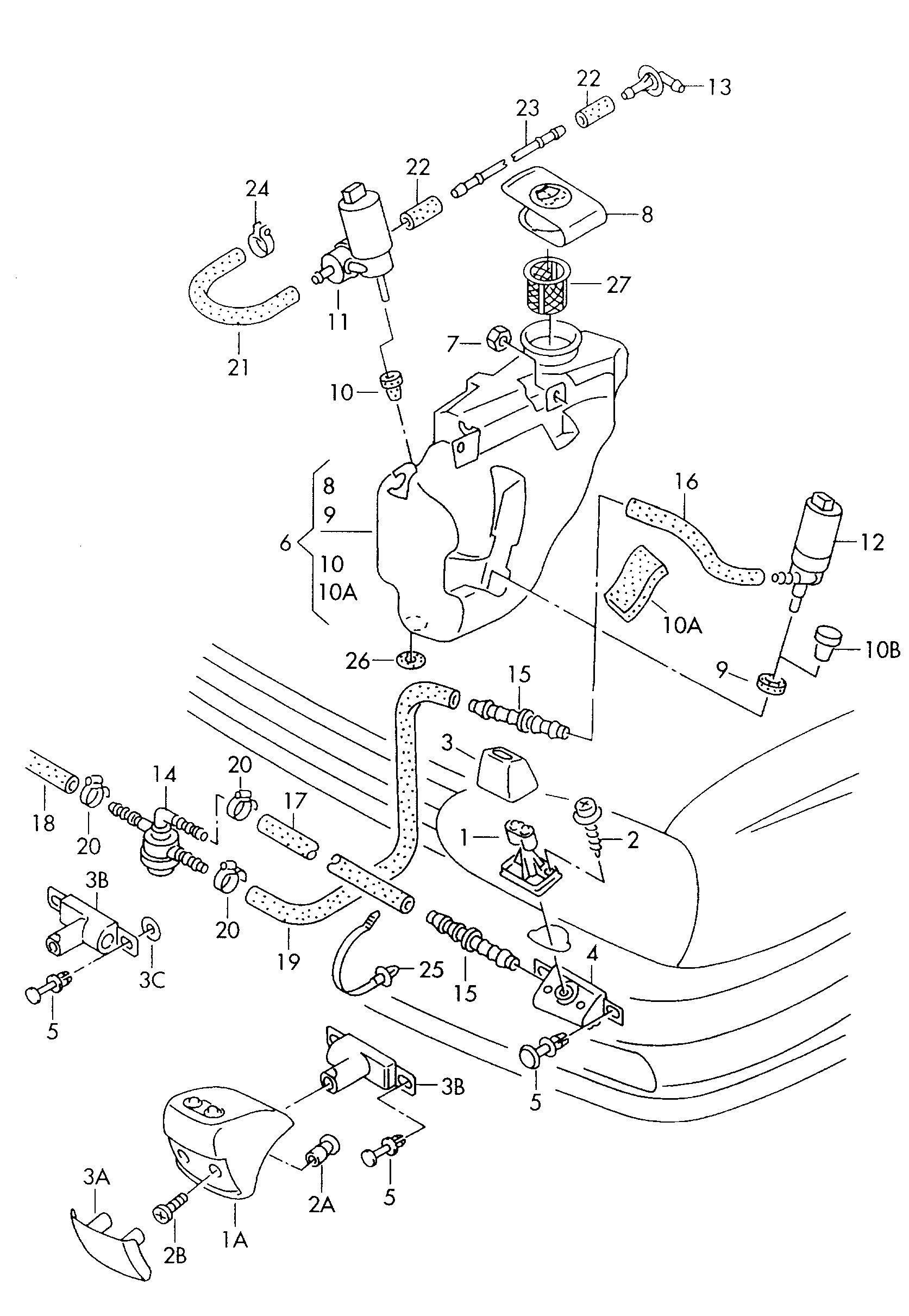 VW 1H0955451A - Водяний насос, система очищення вікон autozip.com.ua