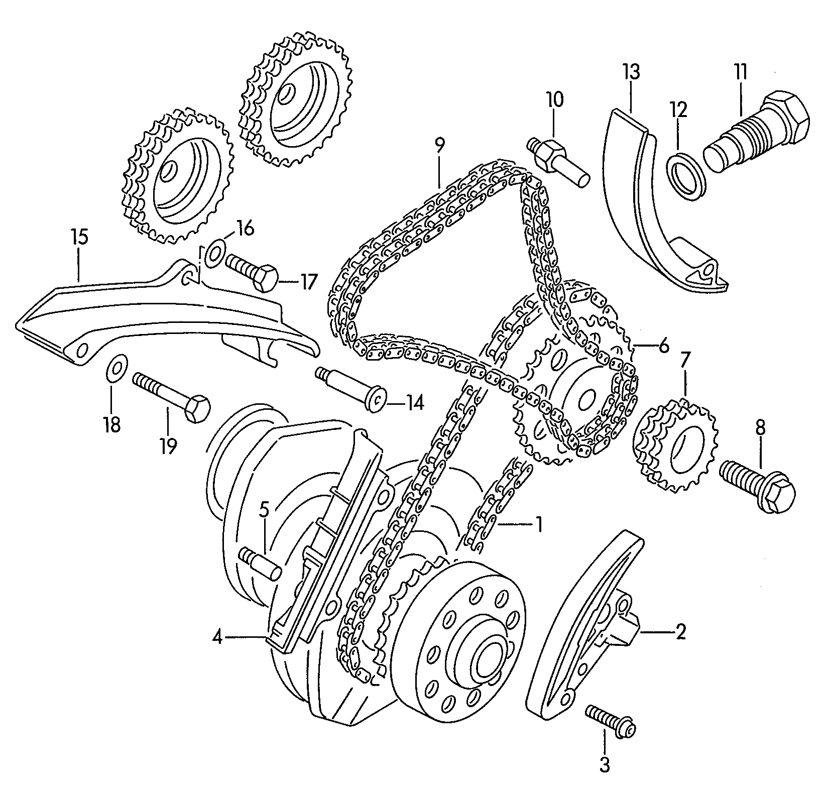 Seat 021 109 507 A - Натягувач, ланцюг приводу autozip.com.ua