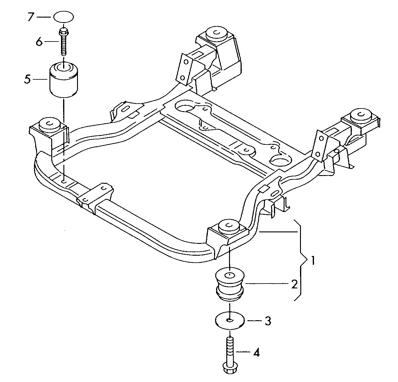 VW 7E0 499 035 A - Втулка, балка мосту autozip.com.ua