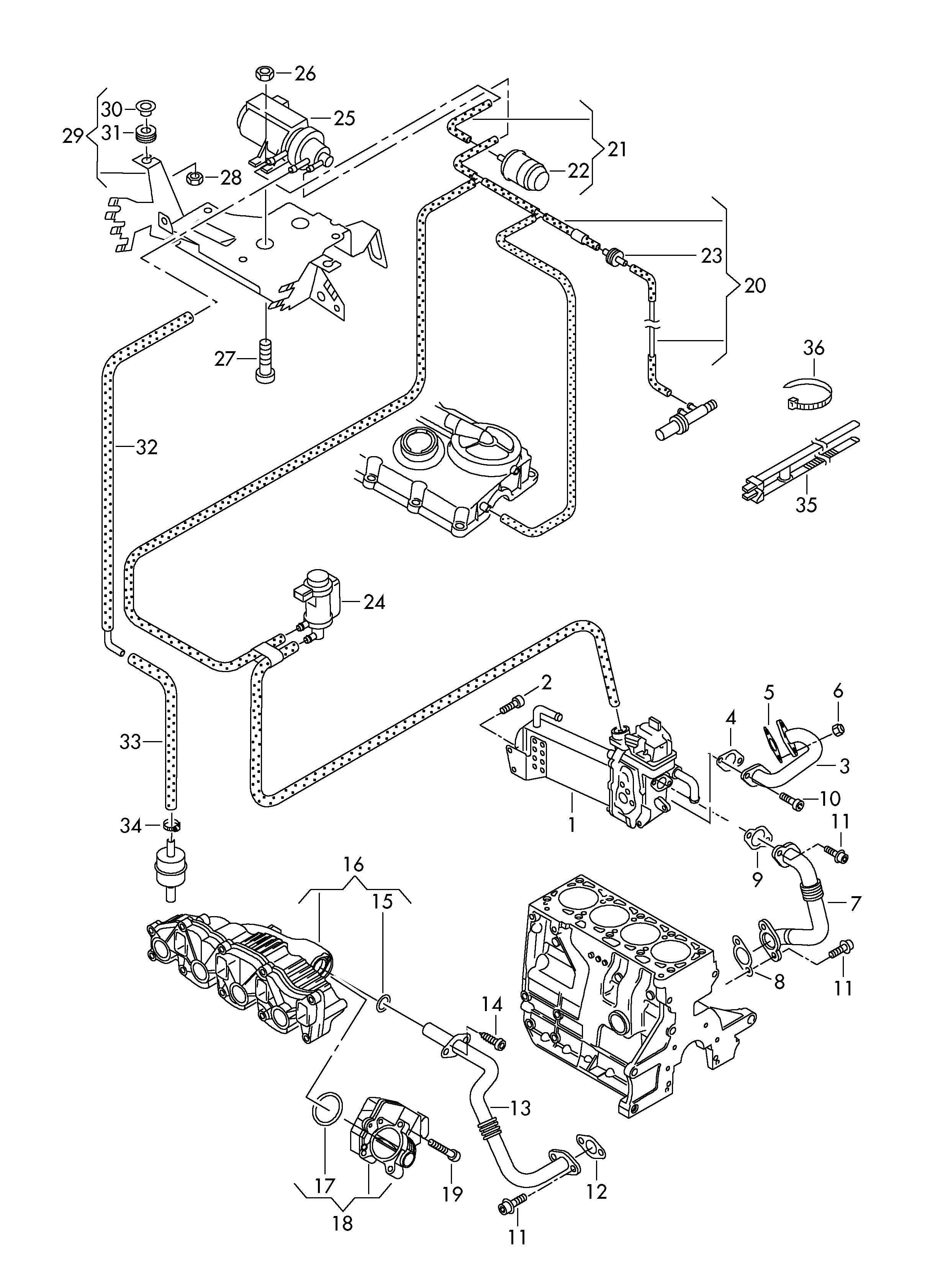 Seat 03L131512CC - Клапан повернення ОГ autozip.com.ua