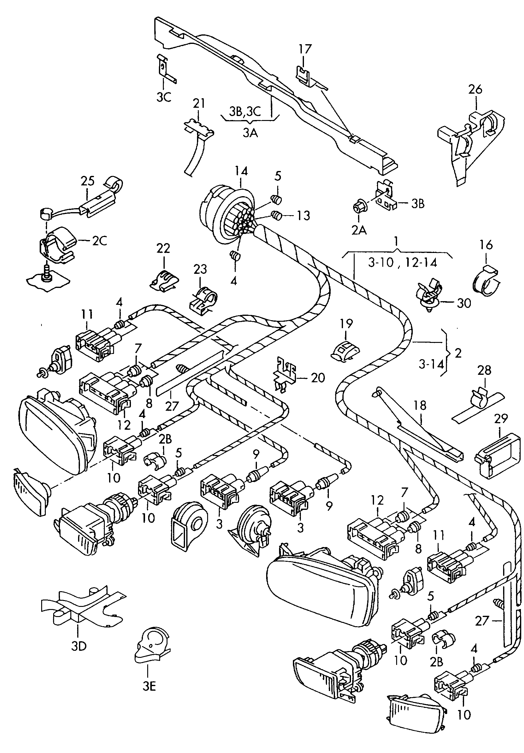 VAG 1H0 971 671 - Кабельний комплект, основна фара autozip.com.ua