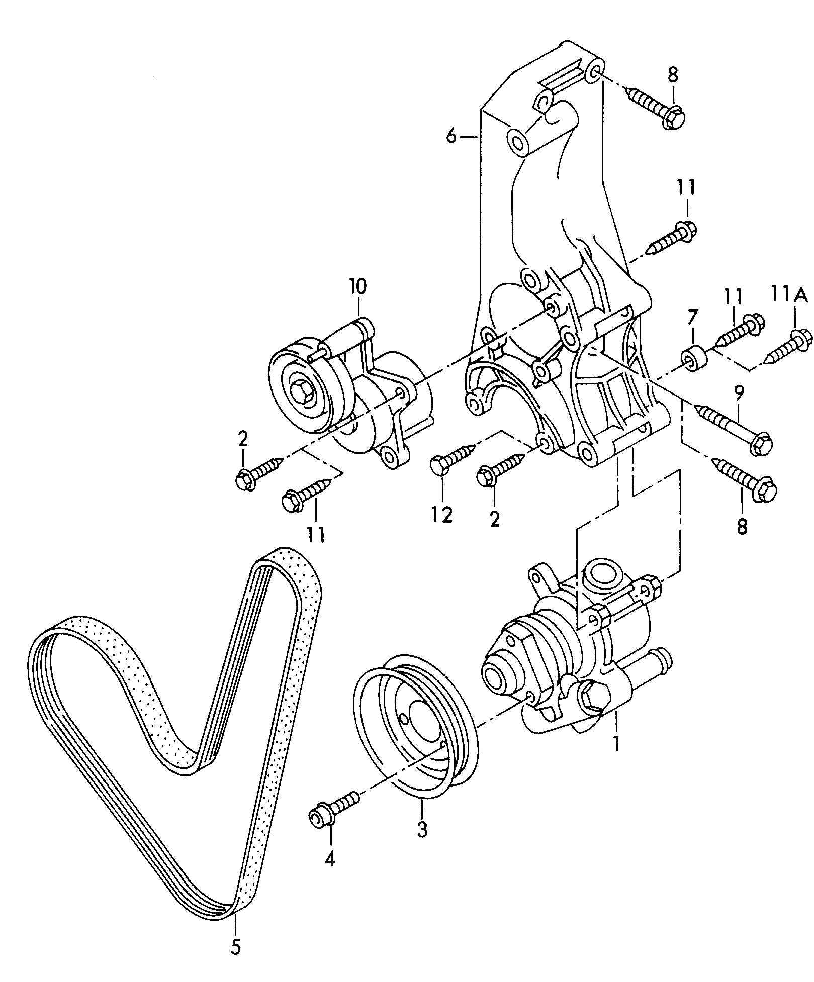 Skoda 032 145 299 C - Натягувач ременя, клинові зуб. autozip.com.ua