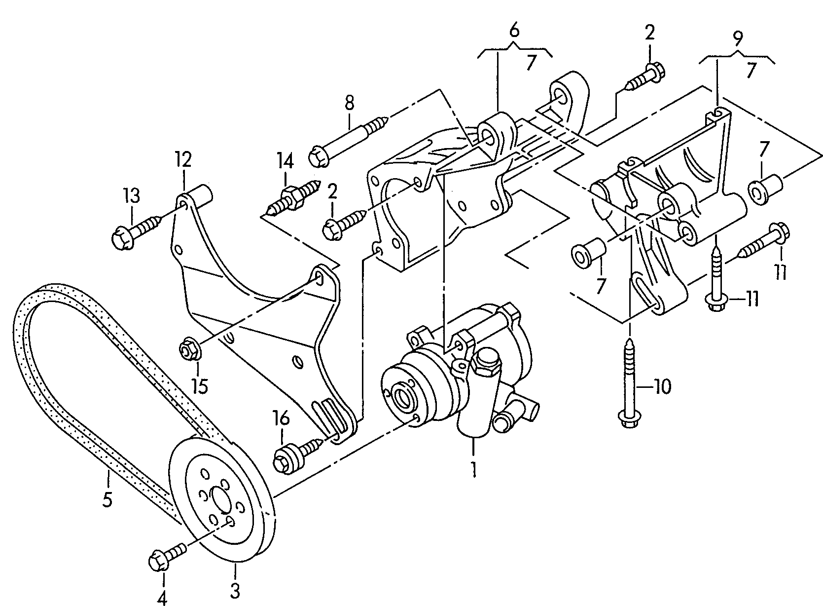 Seat 037145157DX - Гідравлічний насос, рульове управління, ГУР autozip.com.ua