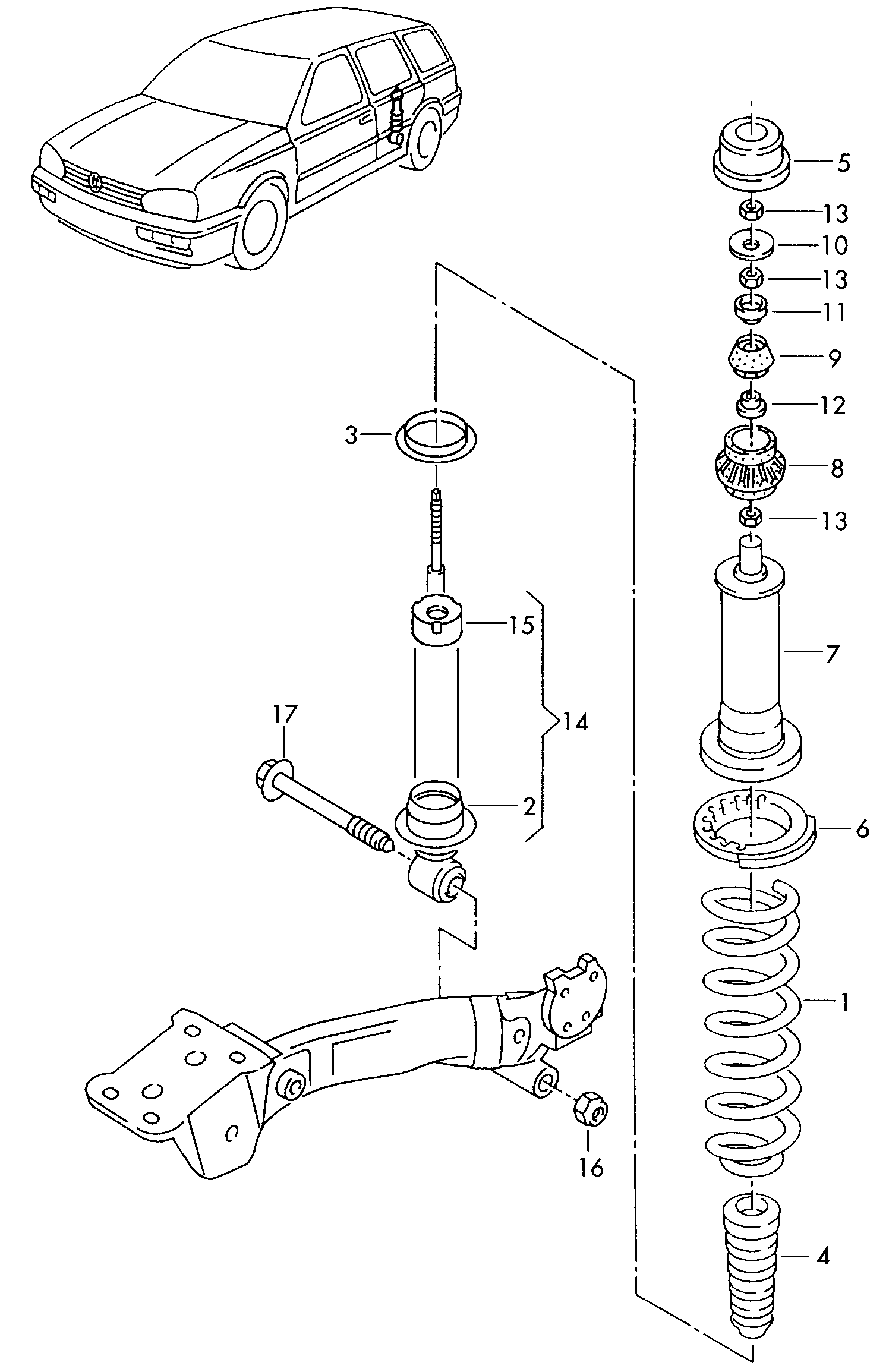 Seat 1H9513031S - Амортизатор autozip.com.ua