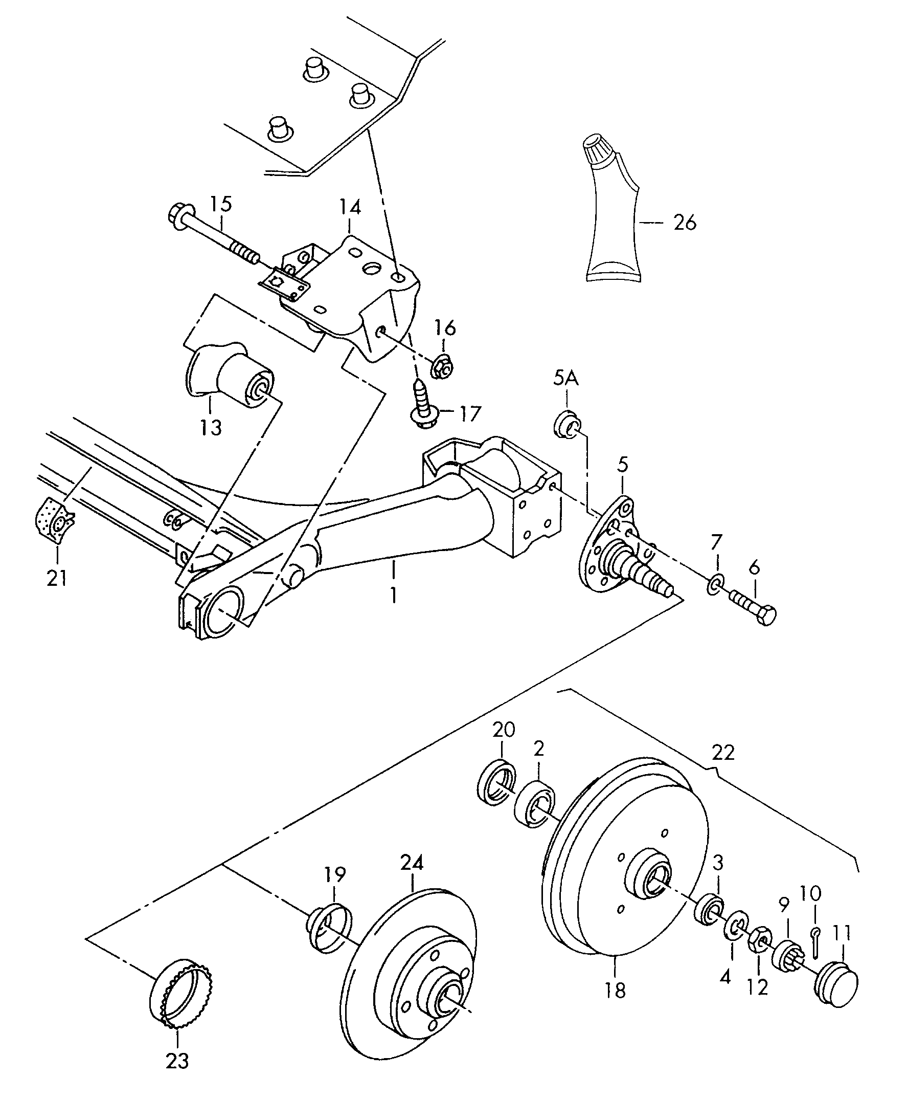 VAG 1H0500051S - Втулка, балка мосту autozip.com.ua