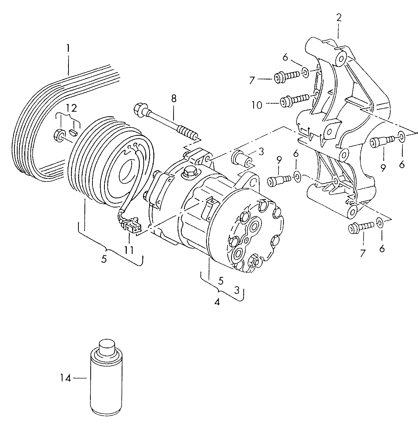 Seat 1H0 820 803 F - Компресор, кондиціонер autozip.com.ua