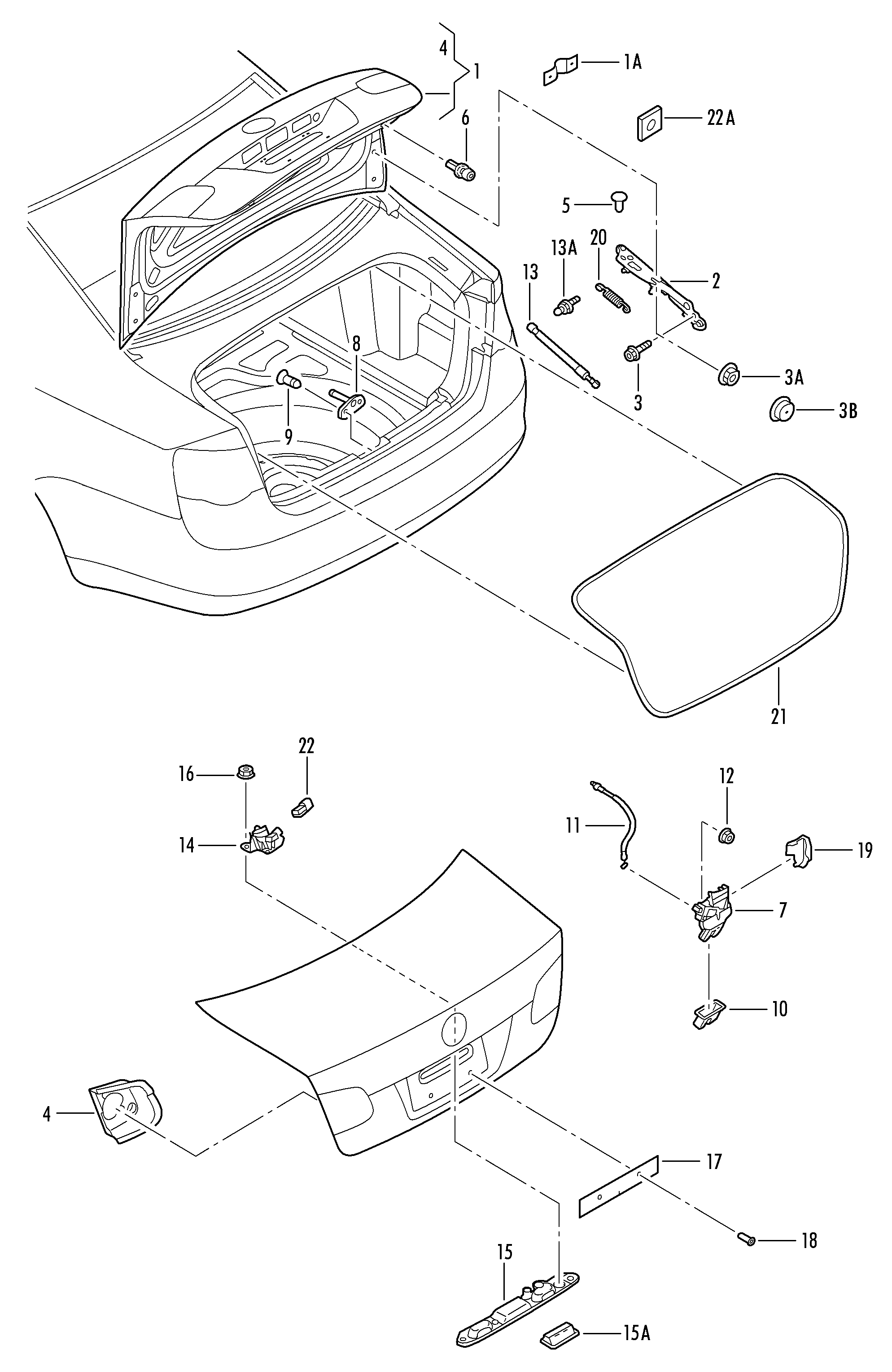 Seat 1K5827550C - Газова пружина, кришка багажник autozip.com.ua