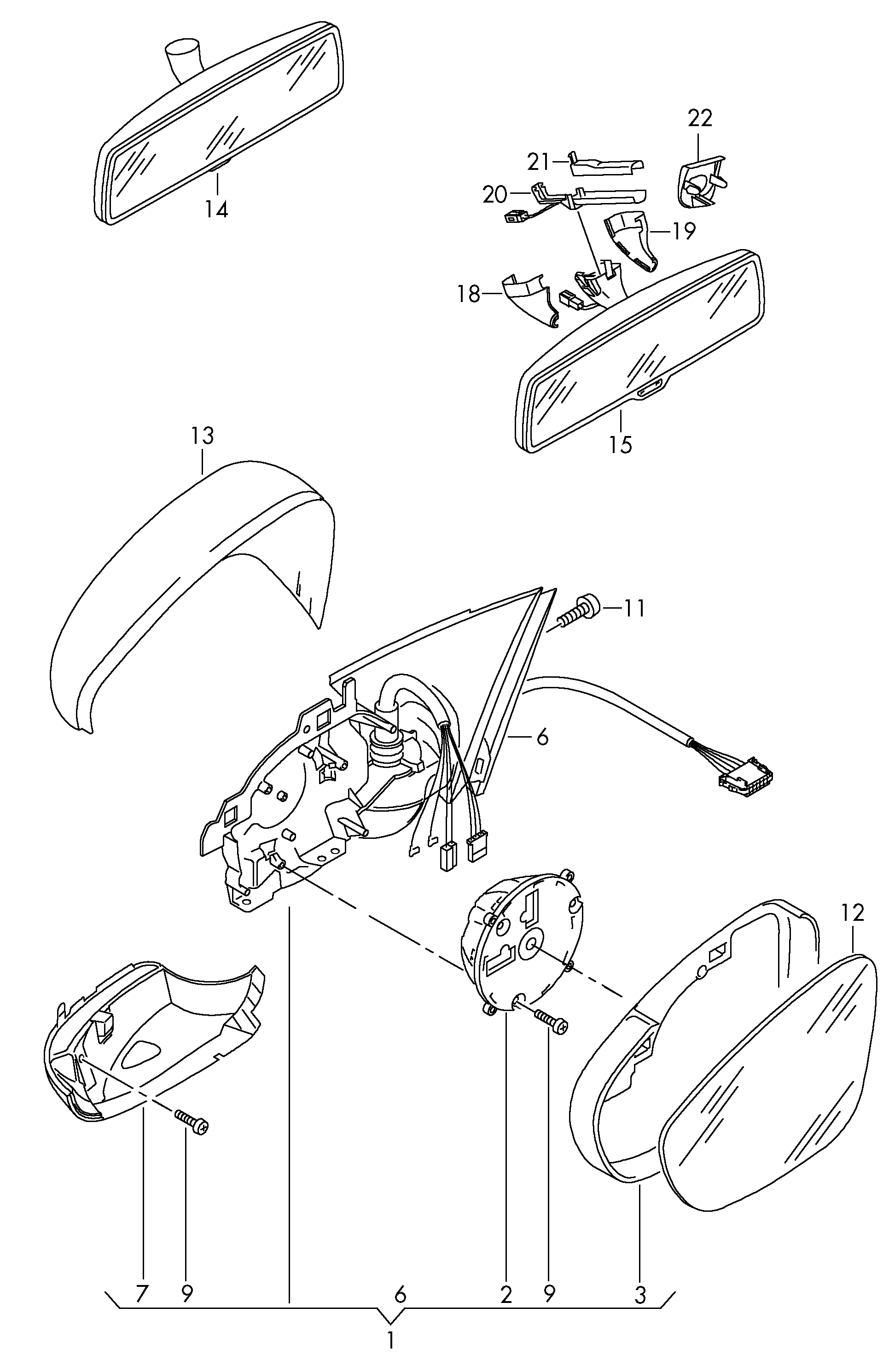 VAG 5K0 857 507 AD - Зовнішнє дзеркало autozip.com.ua