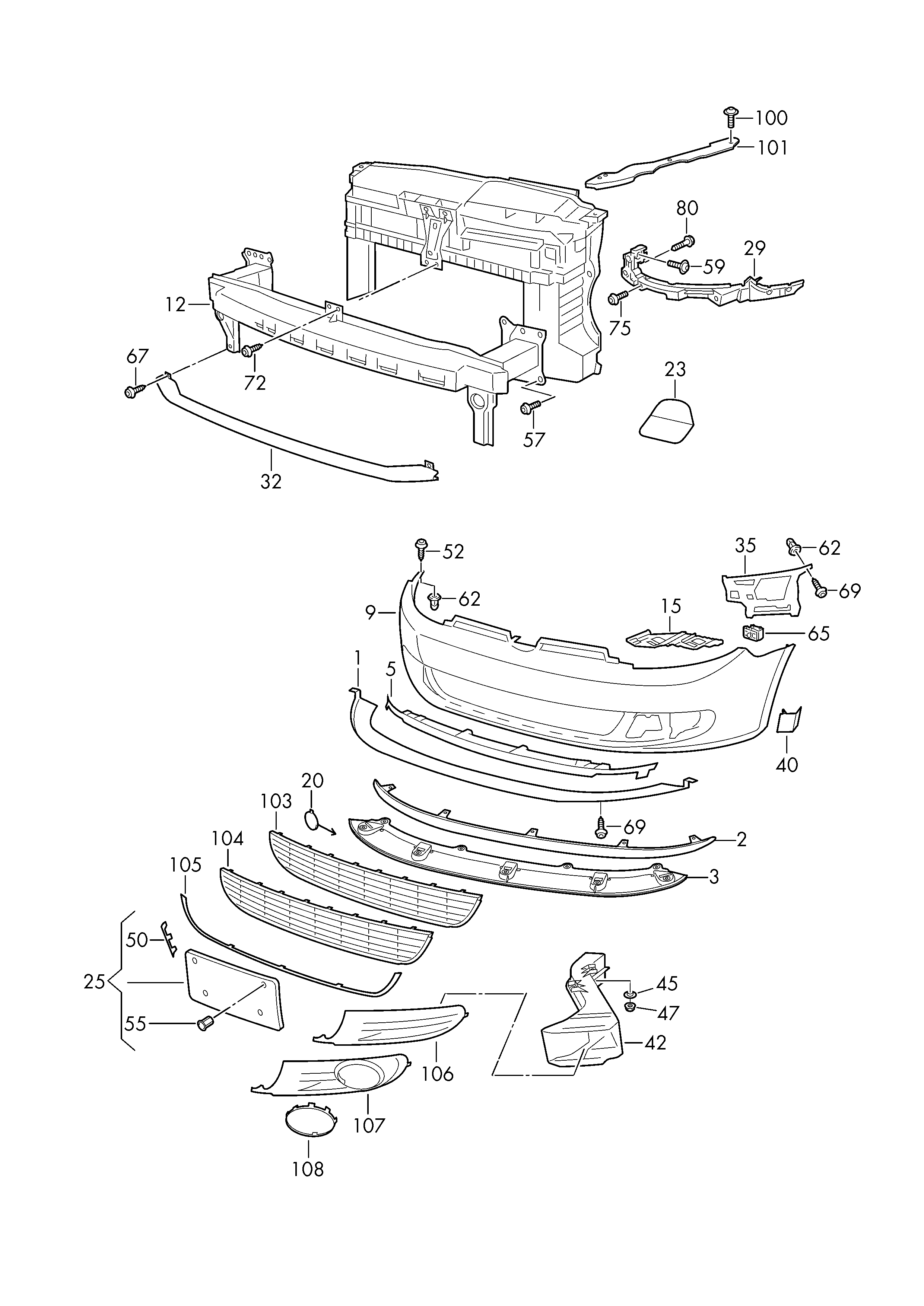 VW 5K0 898 623 - Монтажний комплект, буфер autozip.com.ua