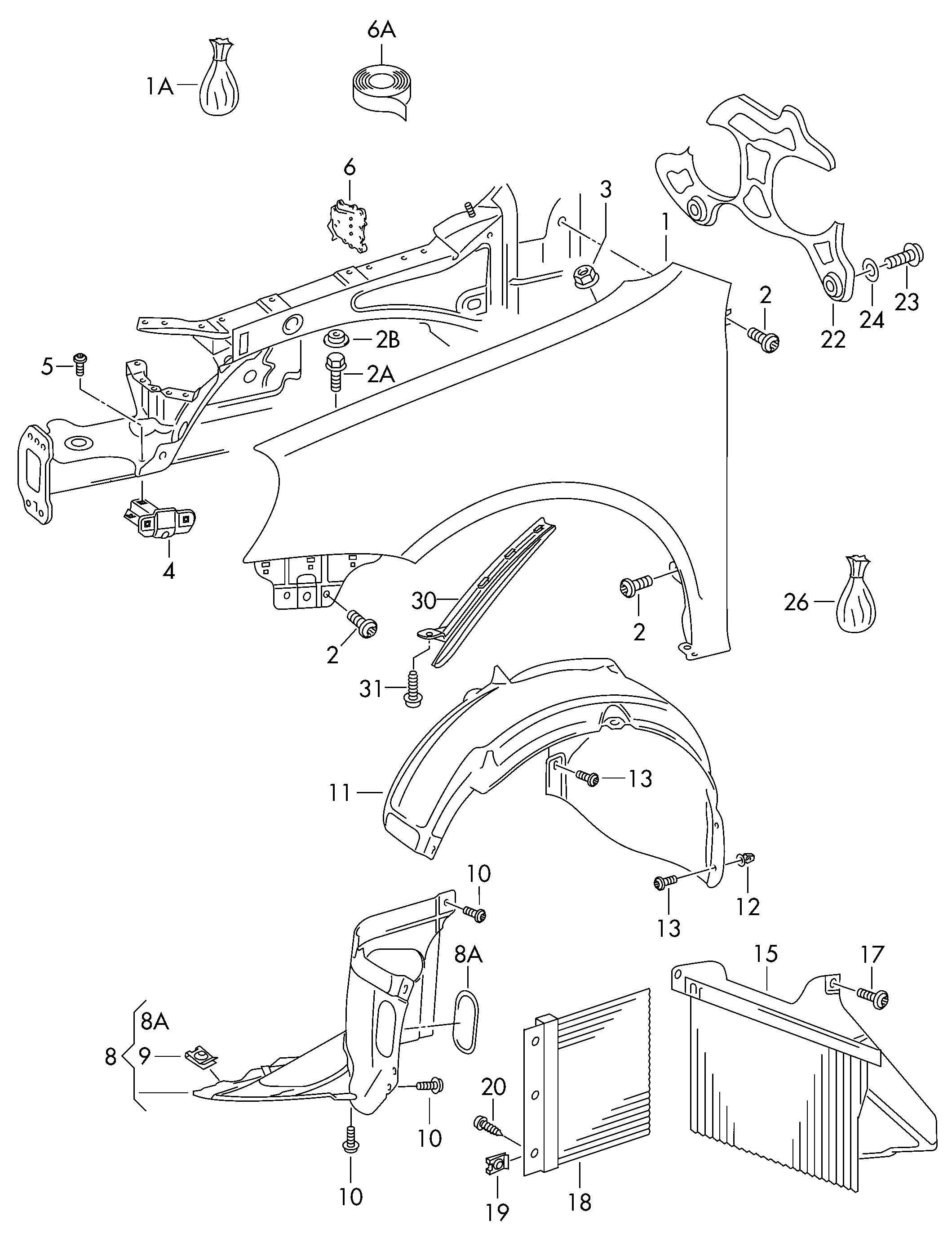 VW 5M0821021 - Крило autozip.com.ua