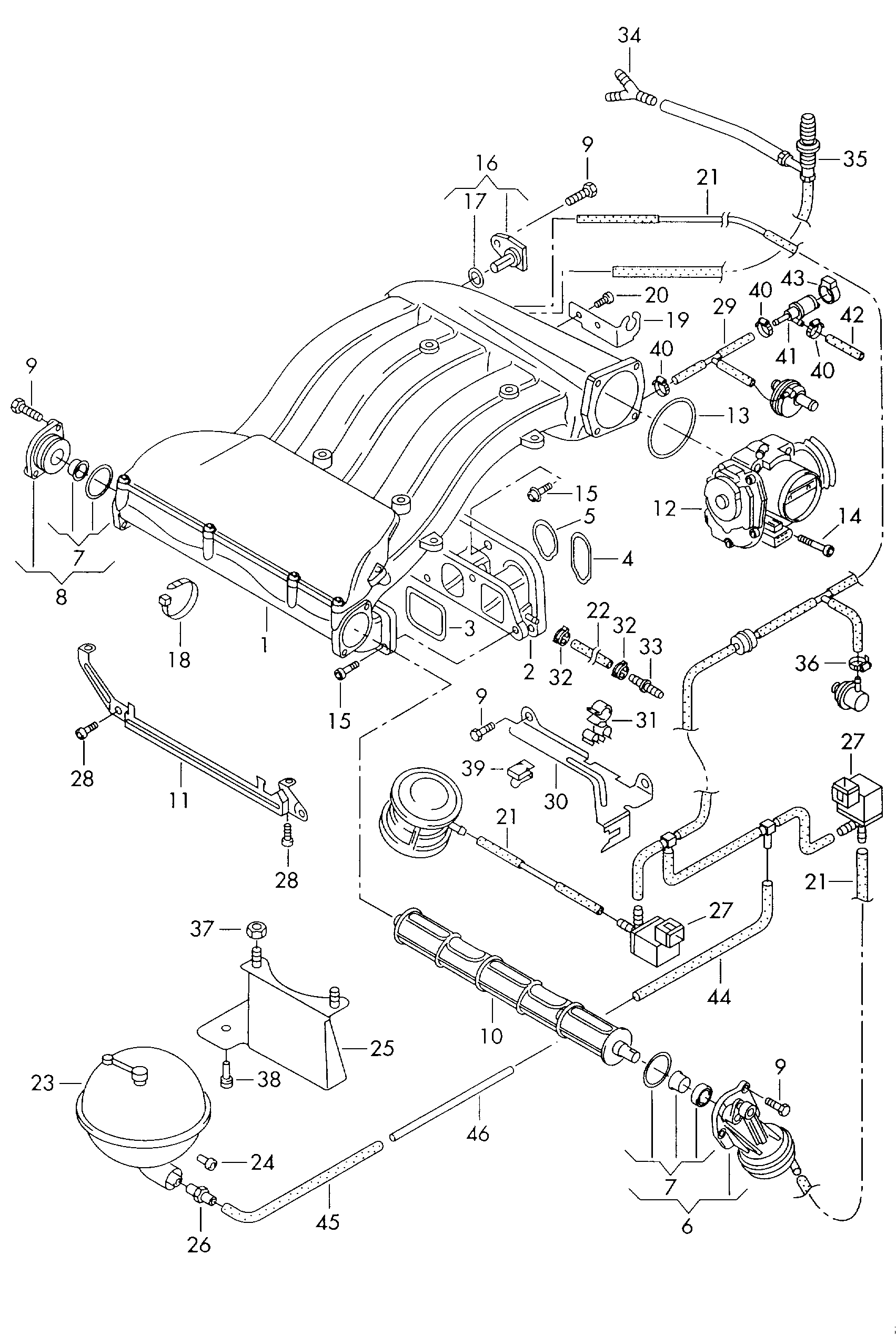 Seat 071 133 237 D - Прокладка, корпус впускного колектора autozip.com.ua