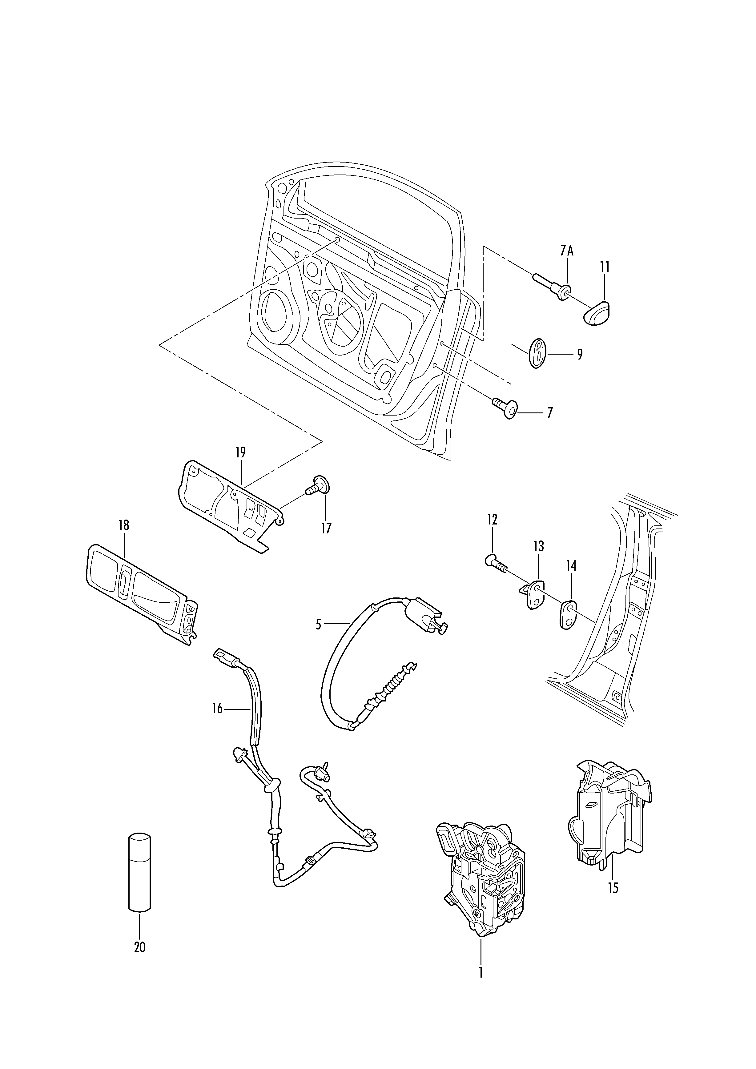 Seat 5K1837015E - Замок двері autozip.com.ua