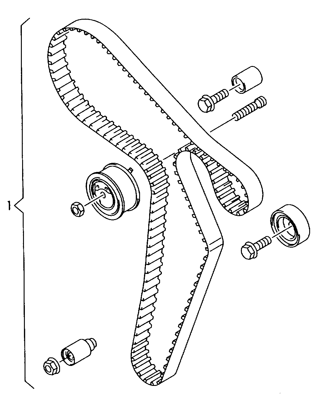 Seat 03L 198 119 F - Комплект ременя ГРМ autozip.com.ua