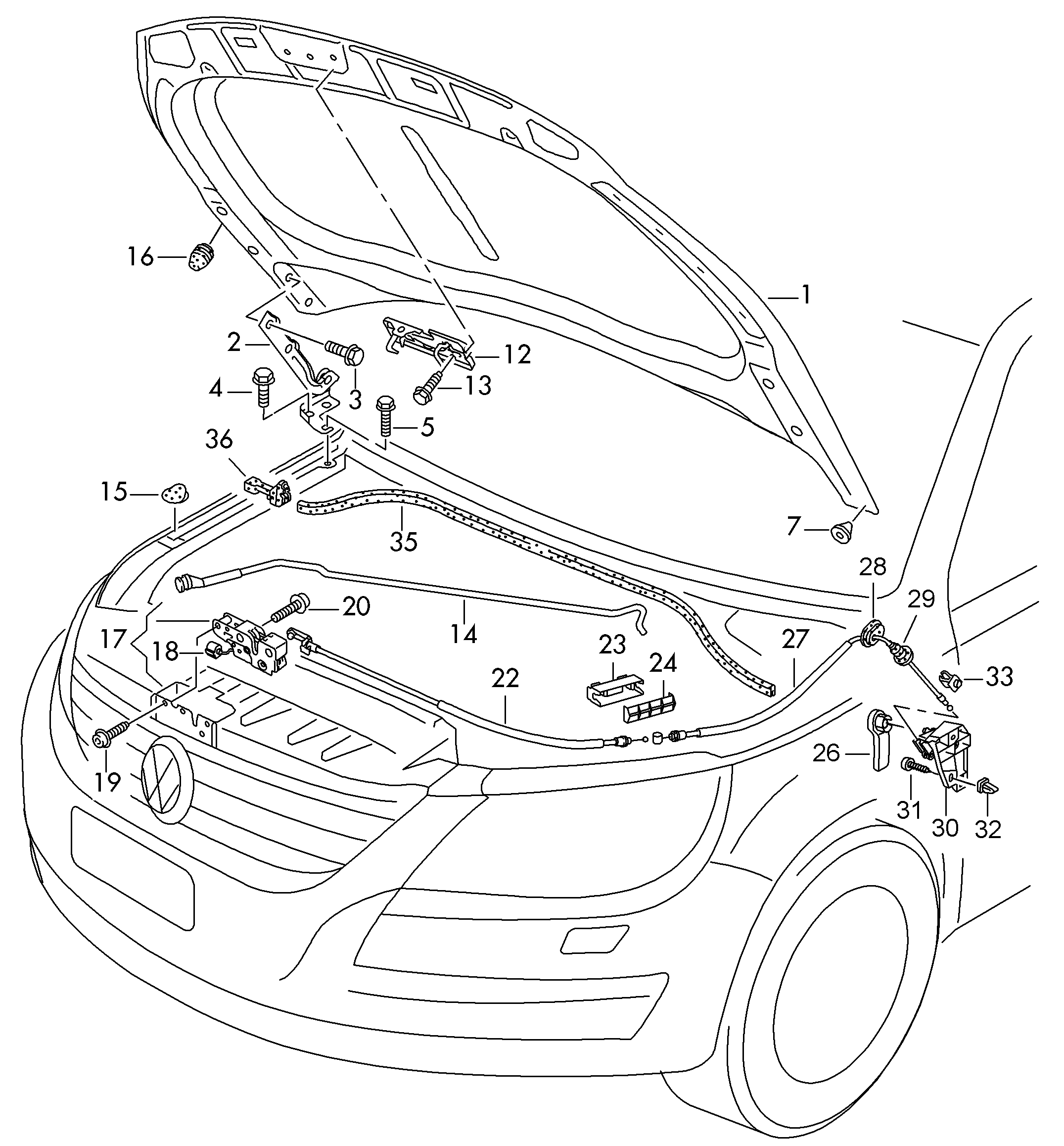 VAG 1K0 823 480 - Замок капота autozip.com.ua