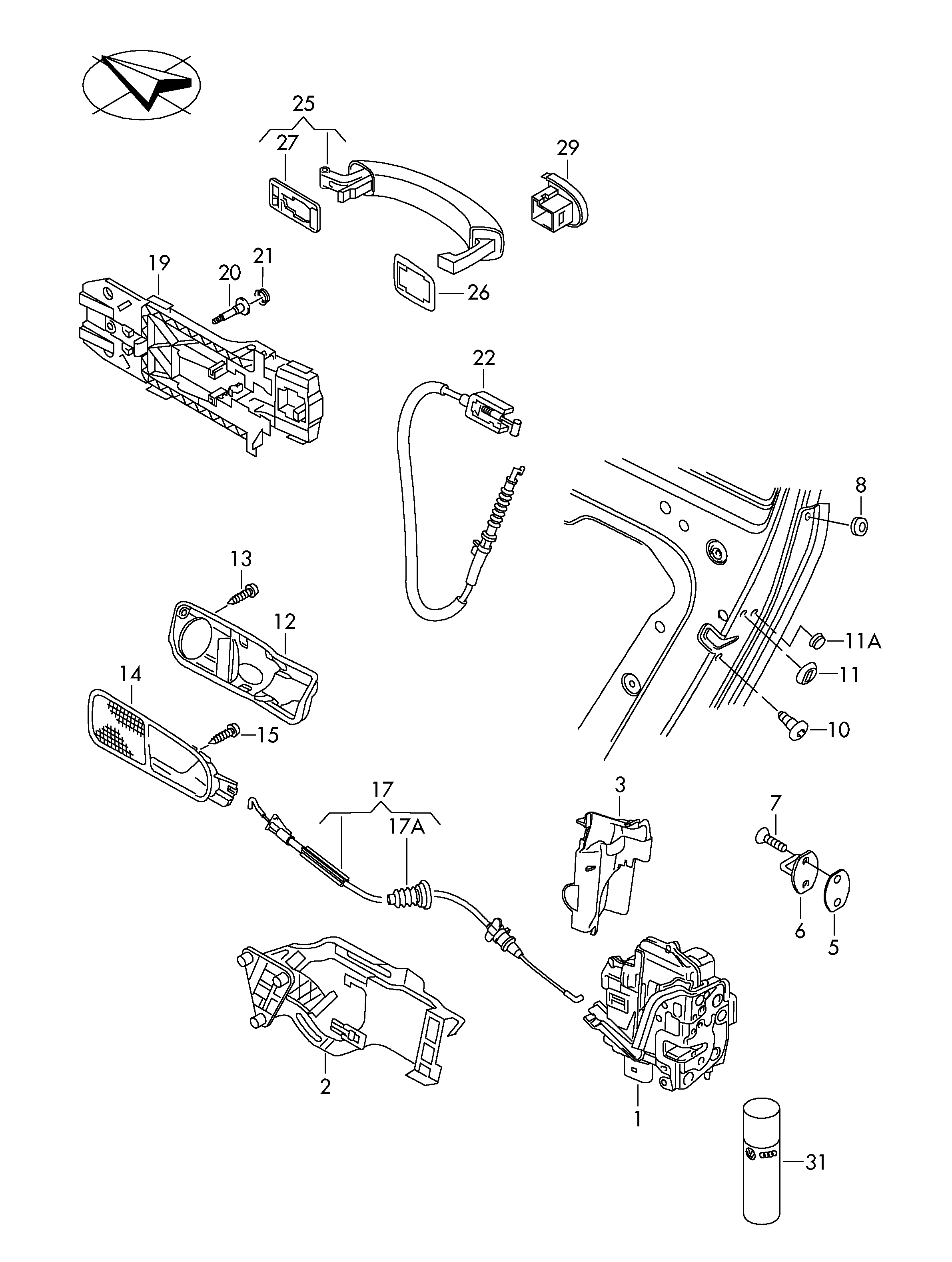 Skoda 5N0 839 885H - Рама ручки дверей autozip.com.ua