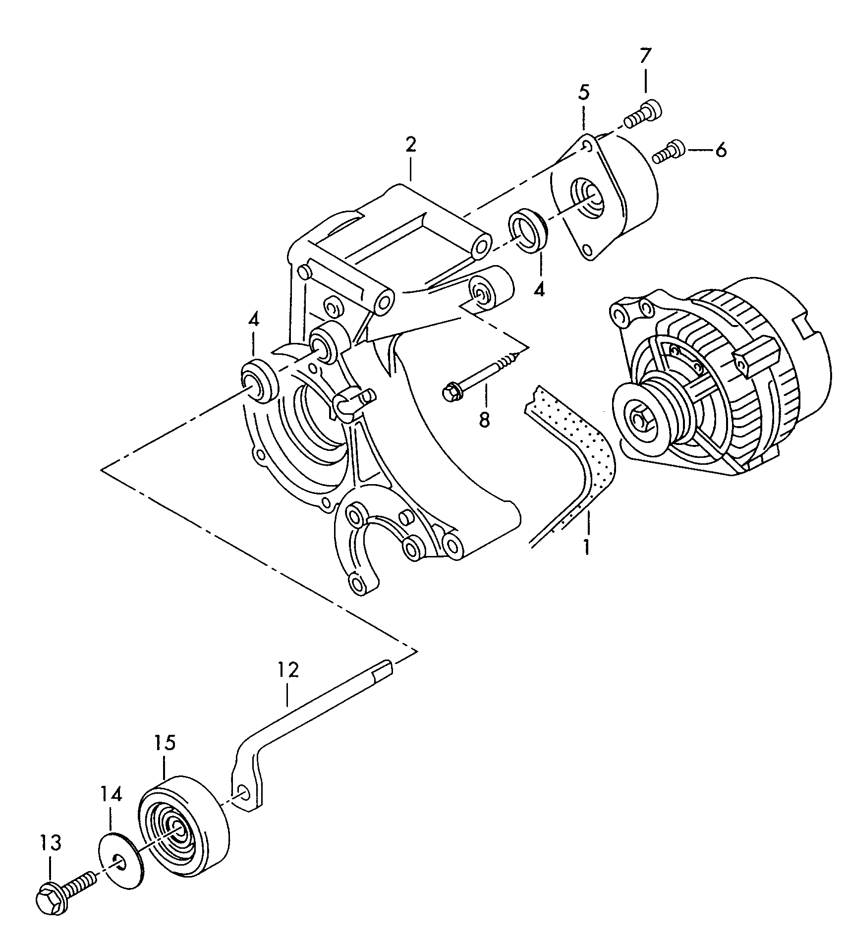 VW 028 903 308 F - Натягувач ременя, клинові зуб. autozip.com.ua