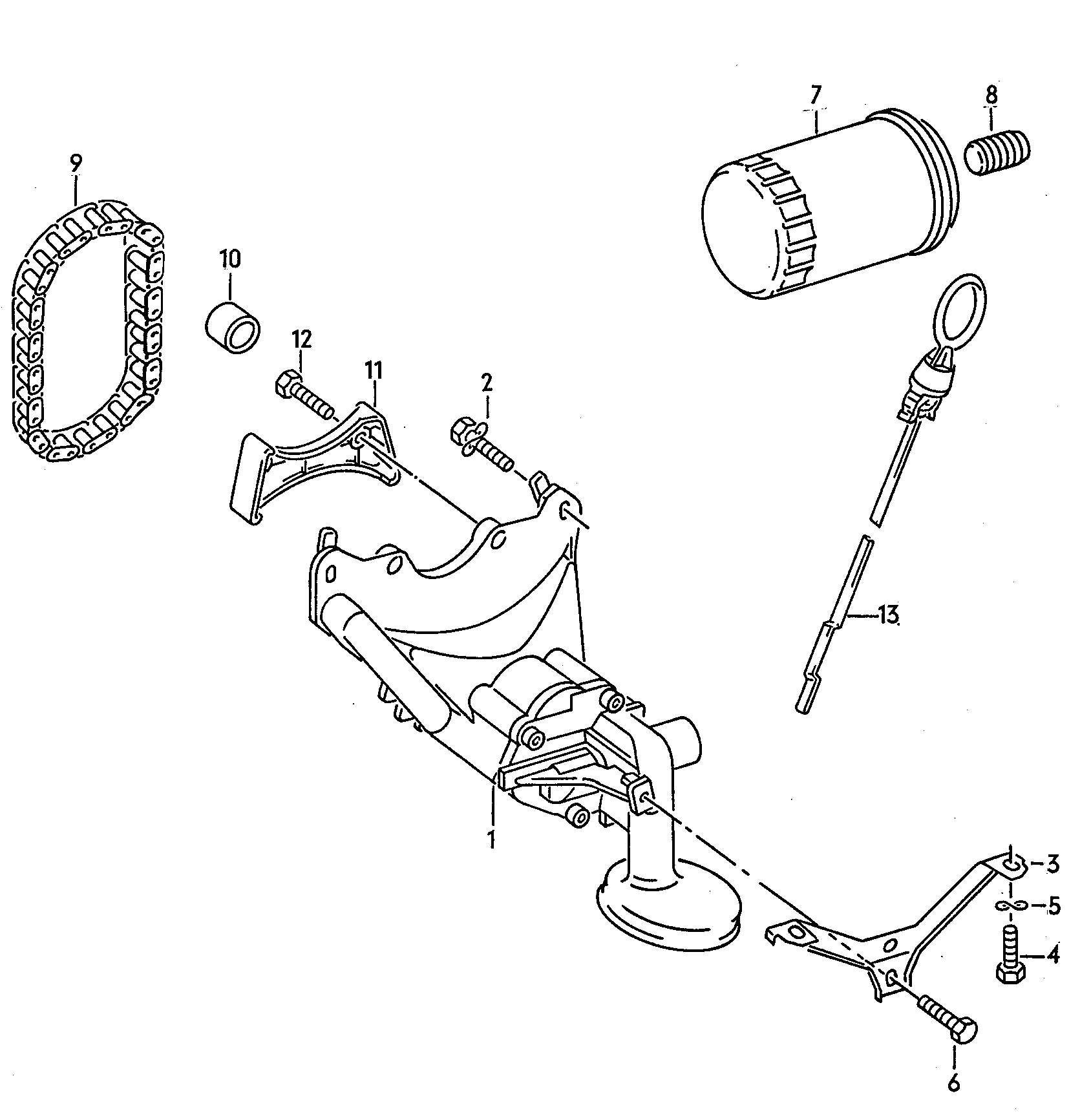 Seat 030 115 125 A - Ланцюг, привід маслонасоса autozip.com.ua