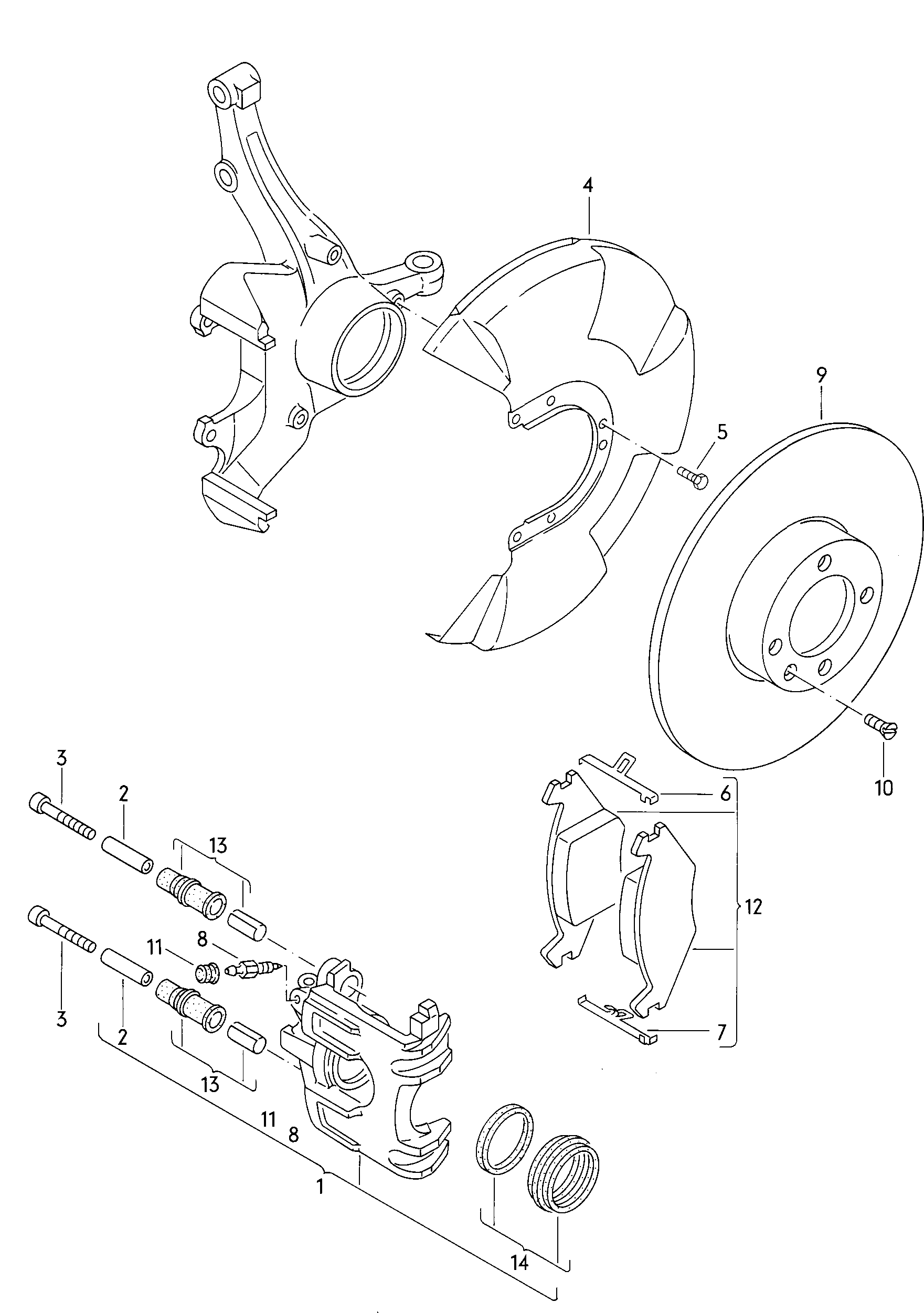 Seat 191 698 151 E - Гальмівні колодки, дискові гальма autozip.com.ua