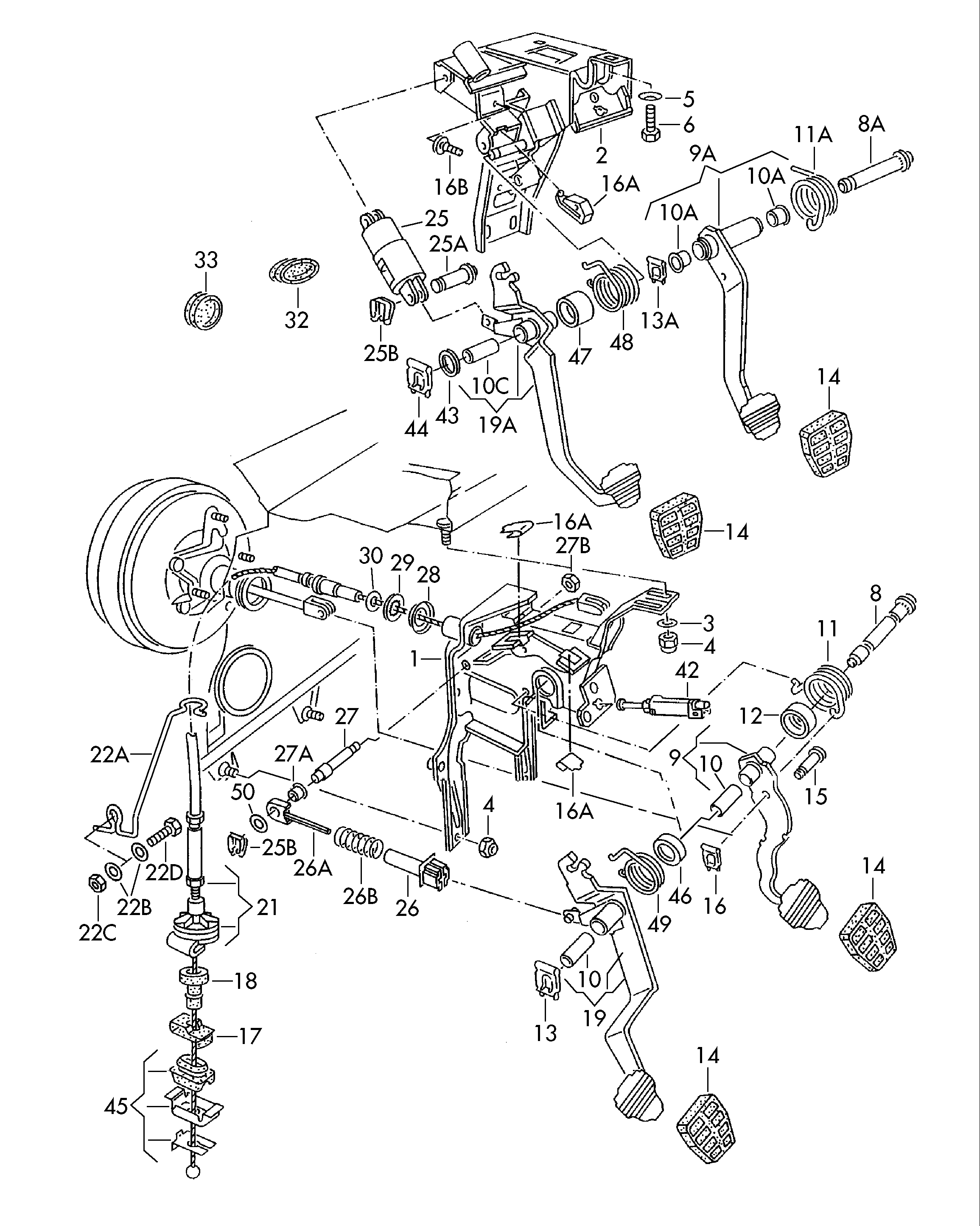 Seat 191 721 335 AB - Трос, управління зчепленням autozip.com.ua