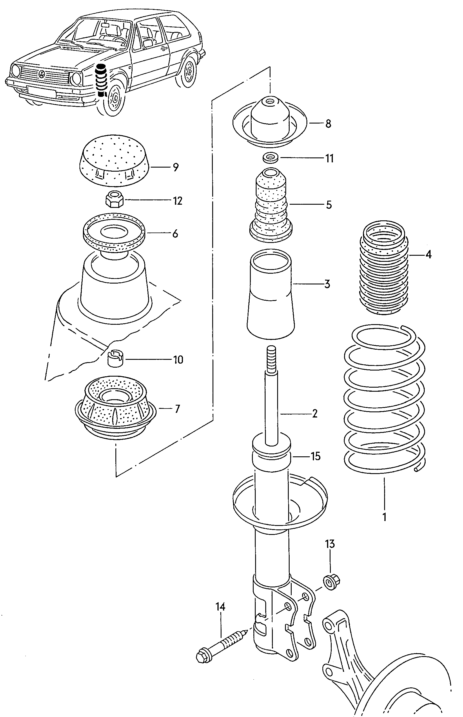 Skoda 357412135 - Пильник амортизатора, захисний ковпак autozip.com.ua