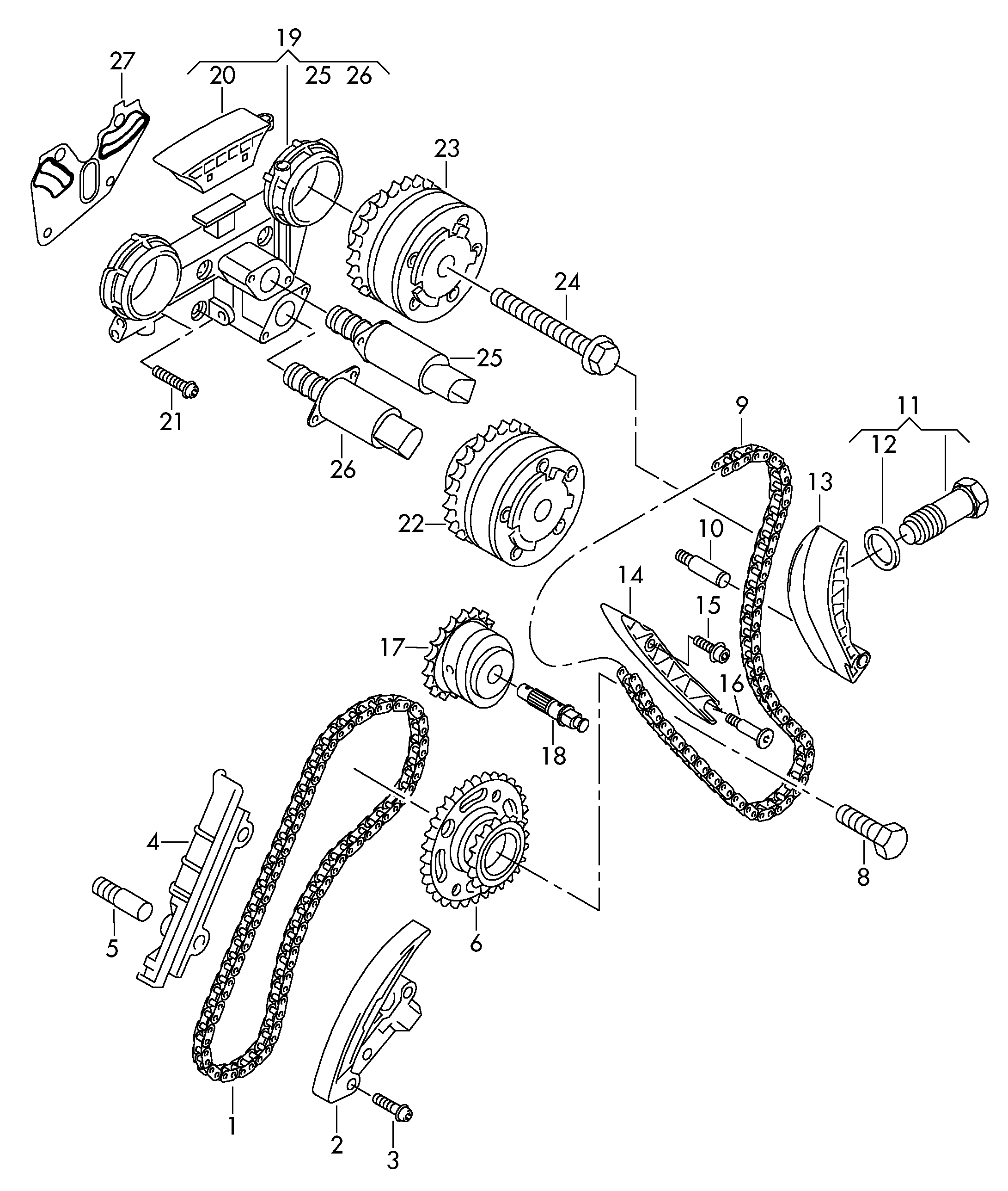 VW 03H 109 509 A - Планка заспокоювача, ланцюг приводу autozip.com.ua