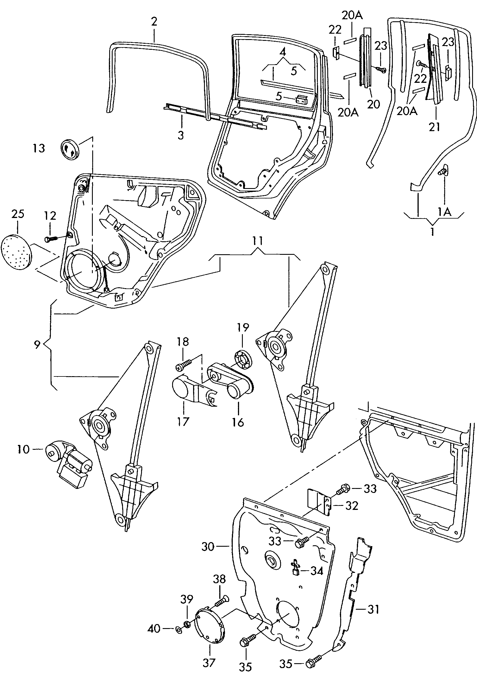 VW 3B9 839 461 A - Підйомний пристрій для вікон autozip.com.ua