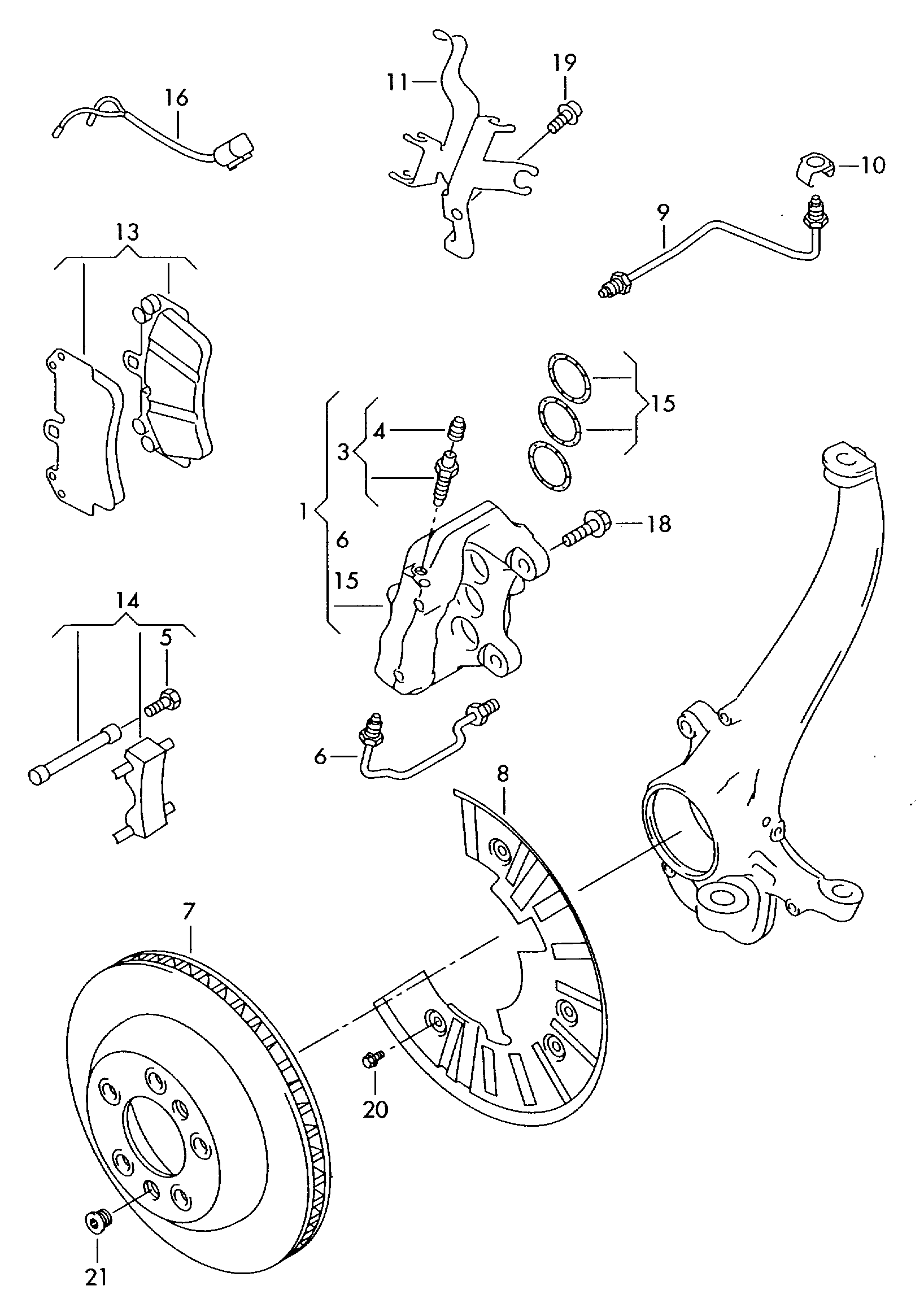 VAG 7L0 698 151 Q - Гальмівні колодки, дискові гальма autozip.com.ua